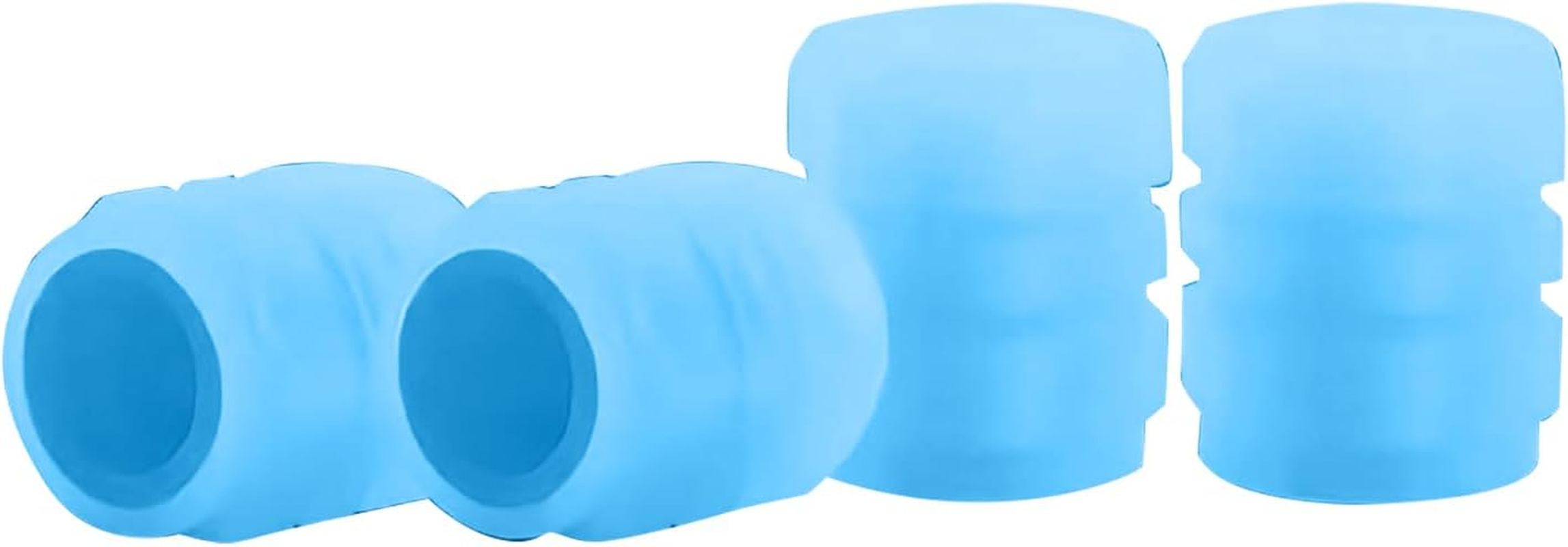 Fluorescent Tyre Valve Stem Cap, Enhance Visibility Luminous Tire Valve Cap Construction Easy Install Water for Car (Blue) image number 2