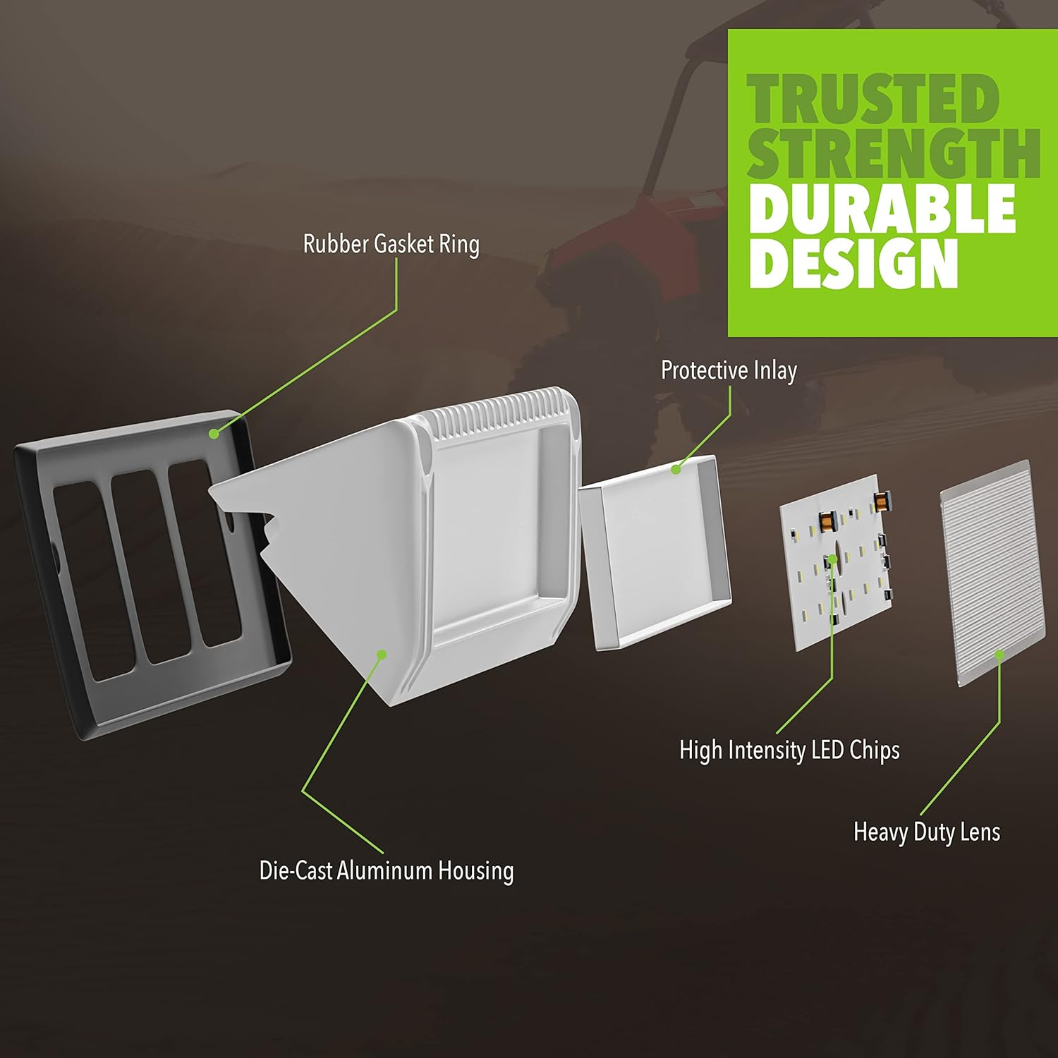 Leisure LED RV Exterior Porch Utility Light - 12V 1450 Lumen 9" Lighting Fixture. Replacement Lighting for Rvs, Trailers, Campers, 5Th Wheels (White) image number 1