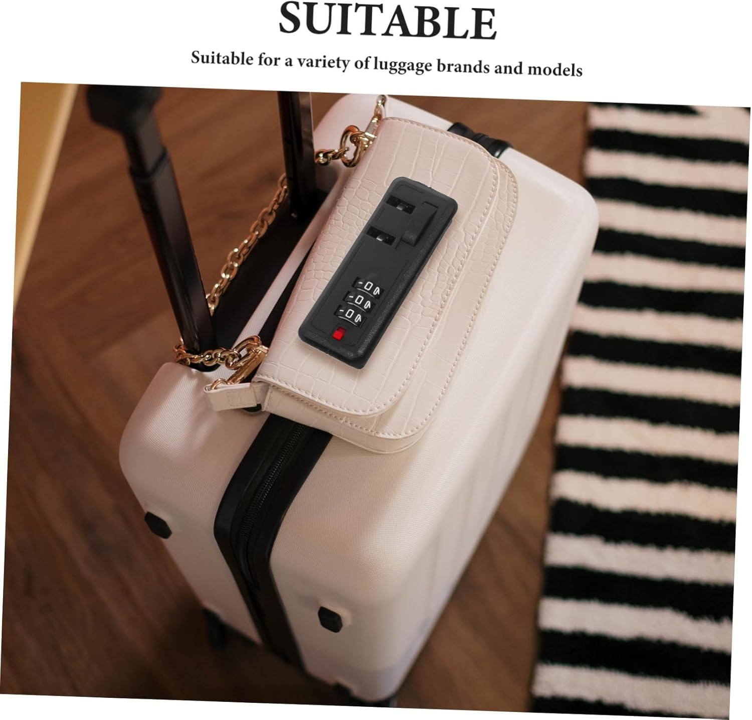 LALADEFIEE Flush Mount Combination Luggage Lock Self-Setting Travel Case Lock for Suitcases Toolboxes Travel Cases
