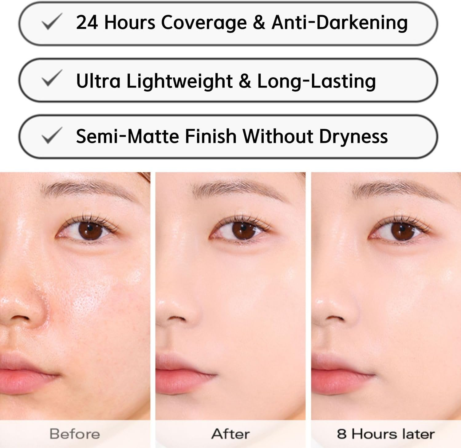 BBIA EAU Matte Cushion Foundation SPF50 - Flawless Coverage, Smooth Velvety Texture with Semi-Matte Finish, Comfortable Lightweight & Longlating, Vegan, Korean Makeup (23 NATURAL REFILL ONLY, Pack of 1) - 17 Fair image number 4