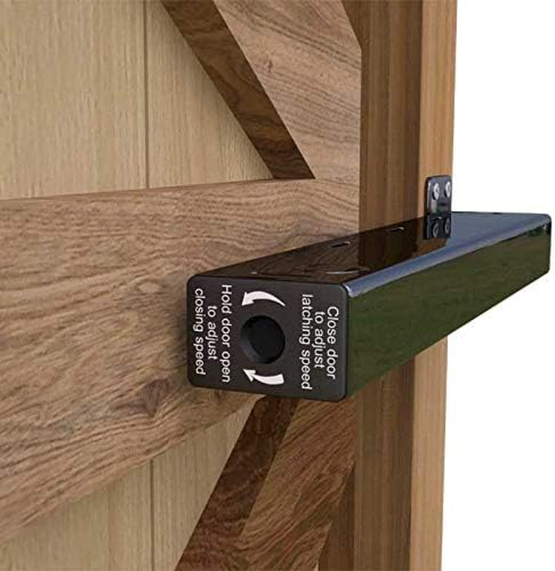 LOCKEY GCTB175 Steel Hydraulic Garden Gate Closer with Controllable Closing Speed and Black Coat Finish image number 2