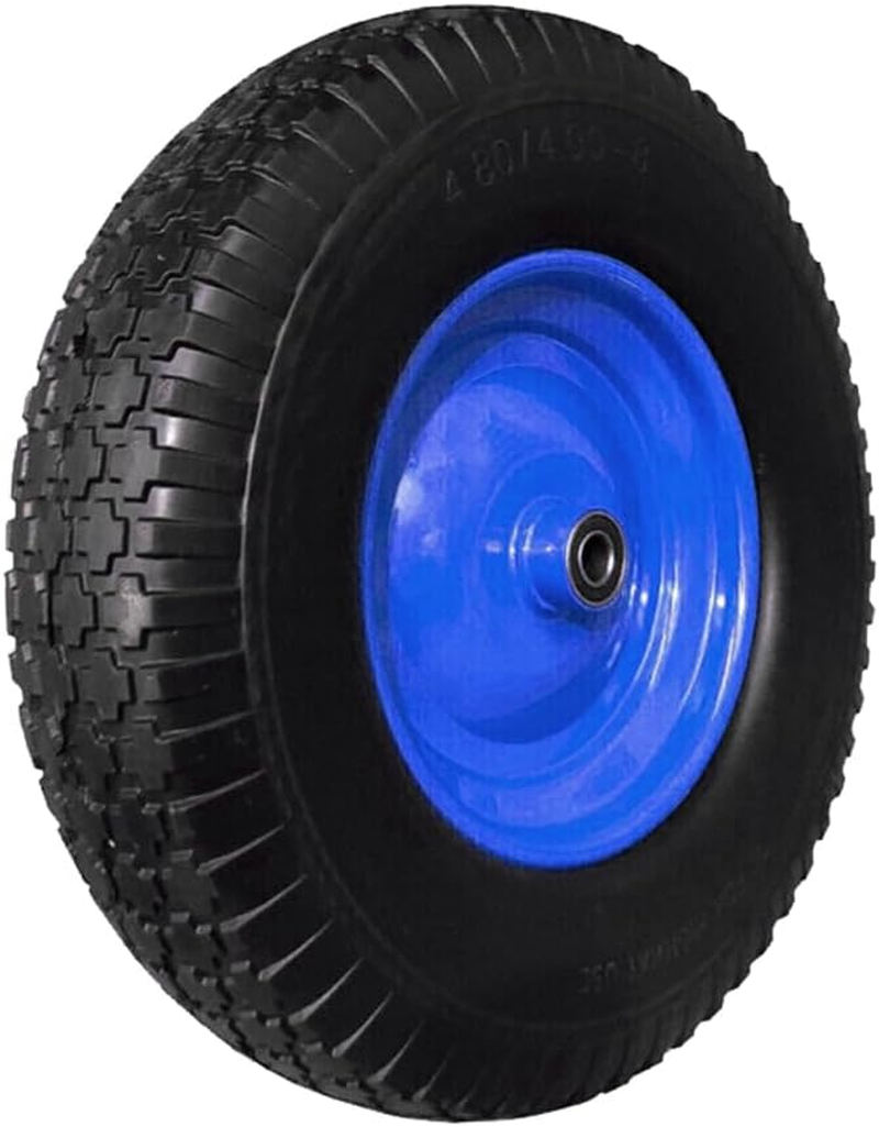 16" Solid Tyre, Puncture-Proof Solid Rubber Tyres, Wheelbarrow Wheels Flat Proof 25Mm Bore 6.5"-8", for Garden Wagon/Wheelbarrow/Hand Truck/Trolley Dolly/Lawn Mover Replacement image number 6