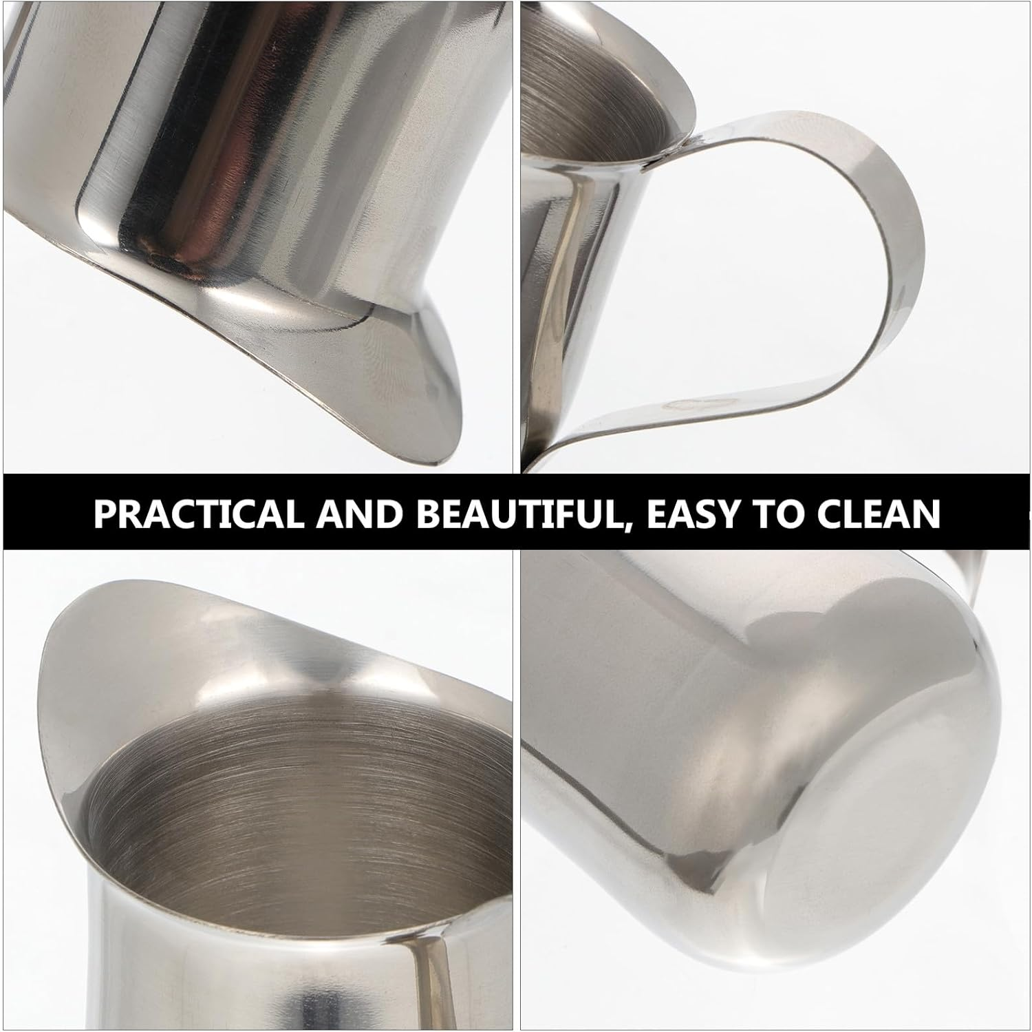 PLAFOPE Stainless Steel 2Oz Milk Frothing Pitcher Coffee Garland Cup 50Ml Measuring Milk Jug for Cafe Espresso Latte Art