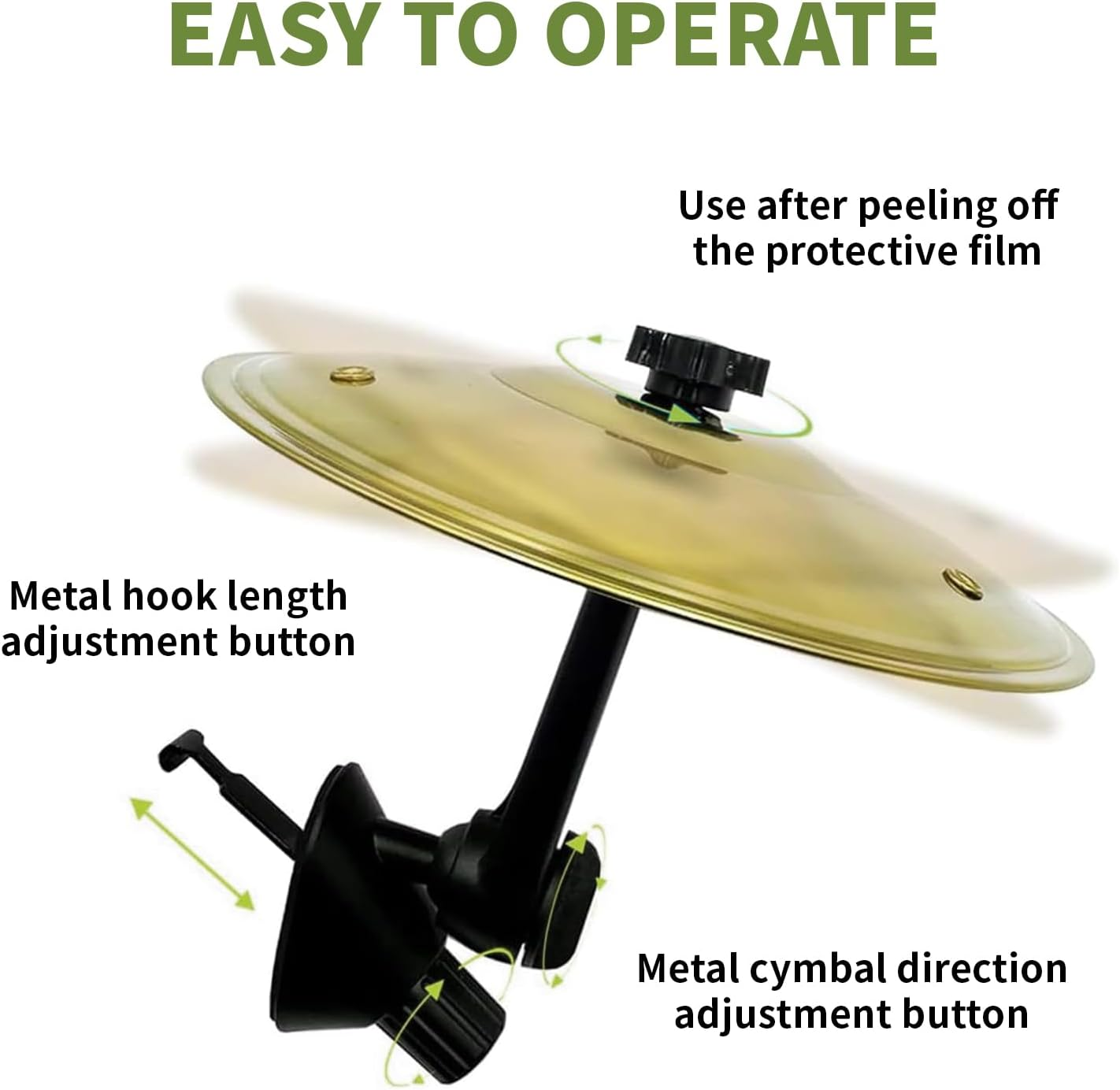 2Pcs Car Air Vent Cymbals, Mini Drum Cymbals for All Vehicles &ndash; Stylish Gold Decoration, Easy to Install, Durable Fun Sound for Drivers & Car Lovers image number 6