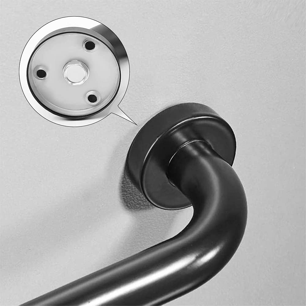 Bath Grab Bar Sturdy Bathroom Balance Bar Stainless Steel Shower Safety Handle Safety Hand Rail Support for Bathtub, Toilet, Bathroom, Kitchen, Stairway Handrail, Outdoor, Black image number 5