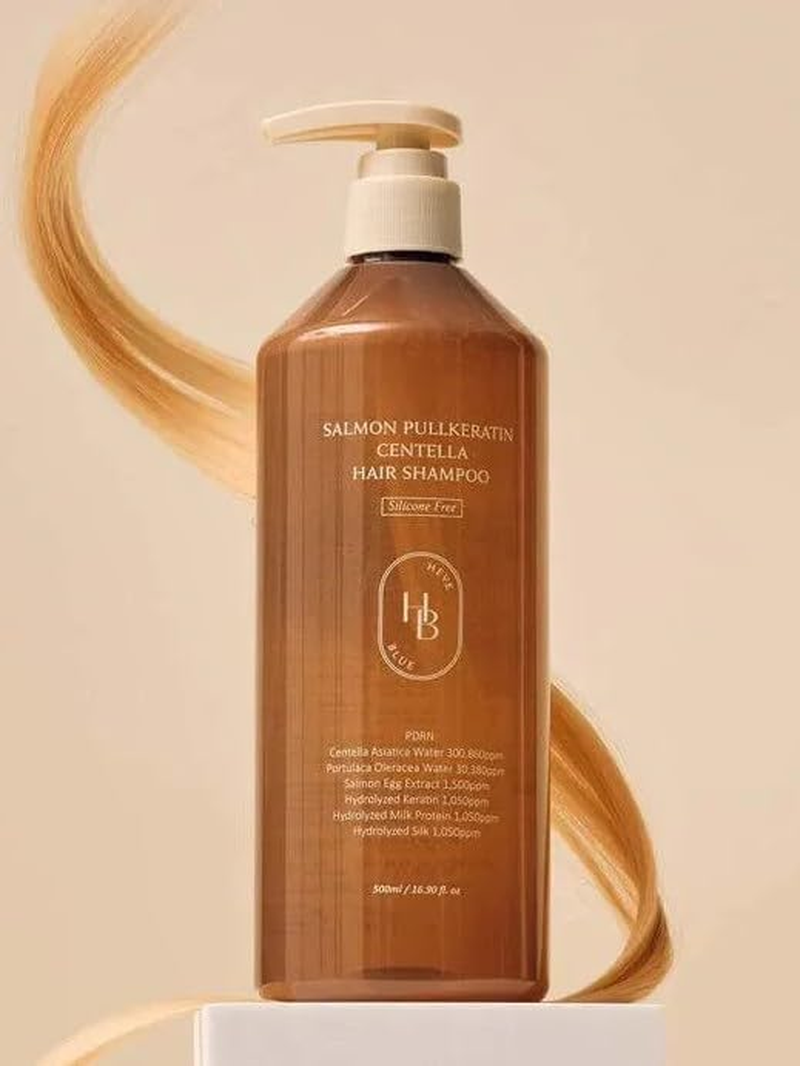 HEVEBLUE Salmon Pullkeratin Centella Hair Shampoo 500 Ml image number 2