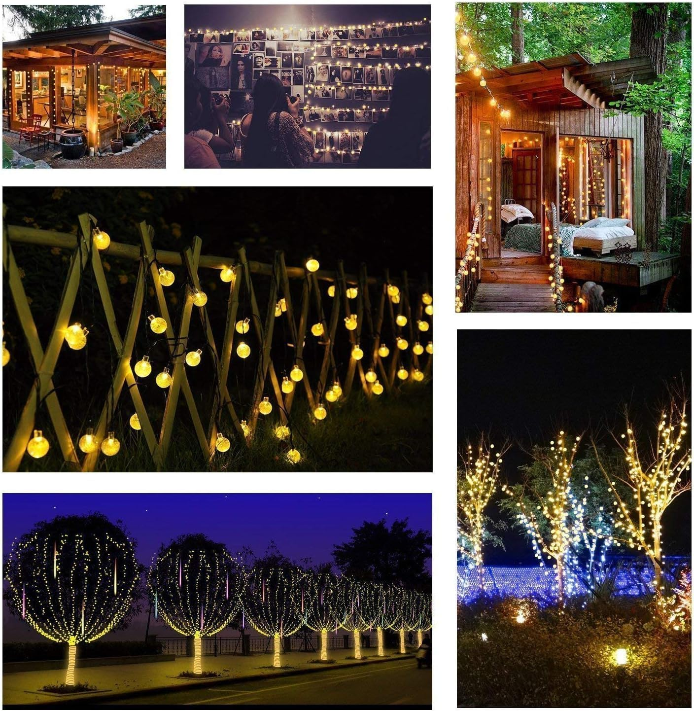 Toodour Solar String Lights Outdoor, 17M 100 LED Globe String Lights with 8 Modes, Waterproof Solar Powered Patio Lights for Garden, Lawn, Gazebo, Porch, Yard, Wedding, Party Decor - Warm White image number 3