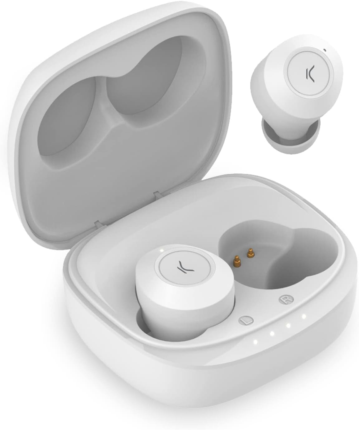 KSIX Oblivion Wireless Bluetooth Headphones, HD Microphone for Calls, Waterproof, Voice Assistants, 19 Hours Battery Life, True Wireless Stereo, Touch Control, Black