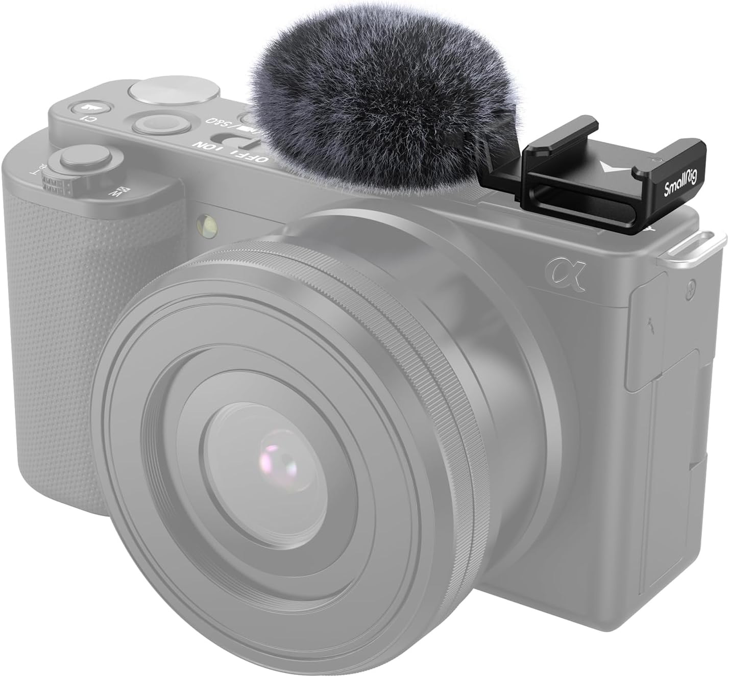 Smallrig Cold Shoe Adapter with Windshield for Sony ZV-1F / ZV-E10 and ZV-1-3526