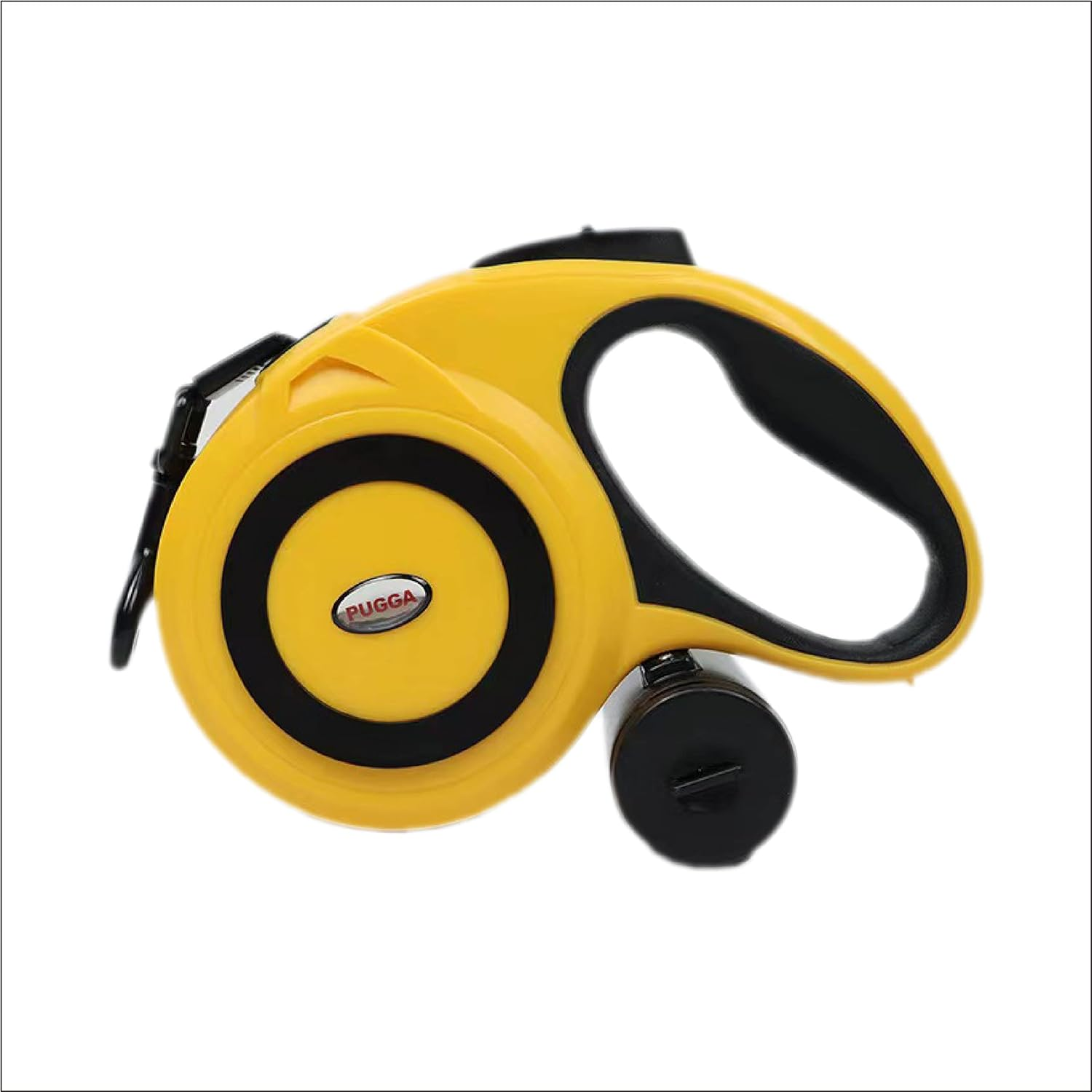 Retractable Dog Leash (Yellow, 8M) - Heavy Duty Tangle-Free Leash with Poop Bag Dispenser, 1 Roll Included - Small to Large Dogs, Durable & Comfortable Handle (Kong Ultimate Alternative)