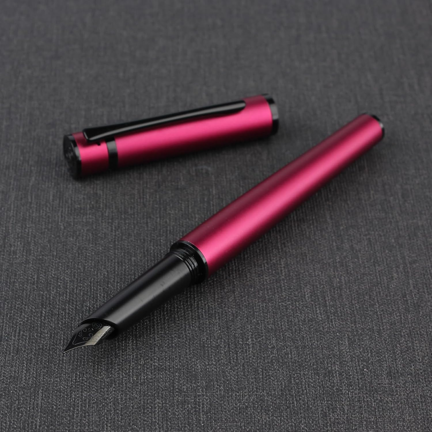 Iridium 0.5Mm Designer Nib Fountain Pen, Screw Cap, Free Ink Converter, Black Trim