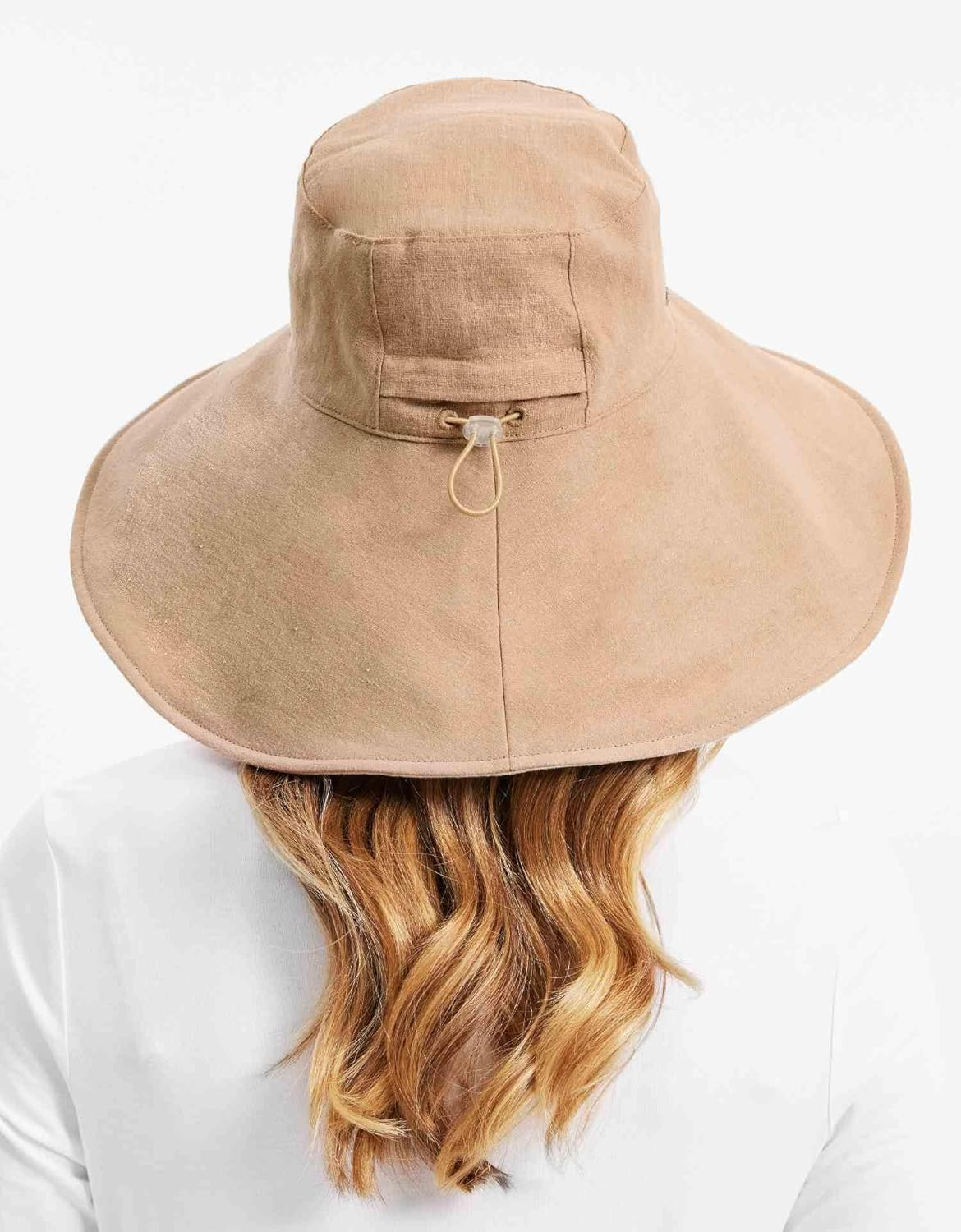 Solbari Ultra Wide Cotton Linen Hat UPF 50+ Packable UV Sun Protection Hat with Large Brim and Detachable Strap image number 4