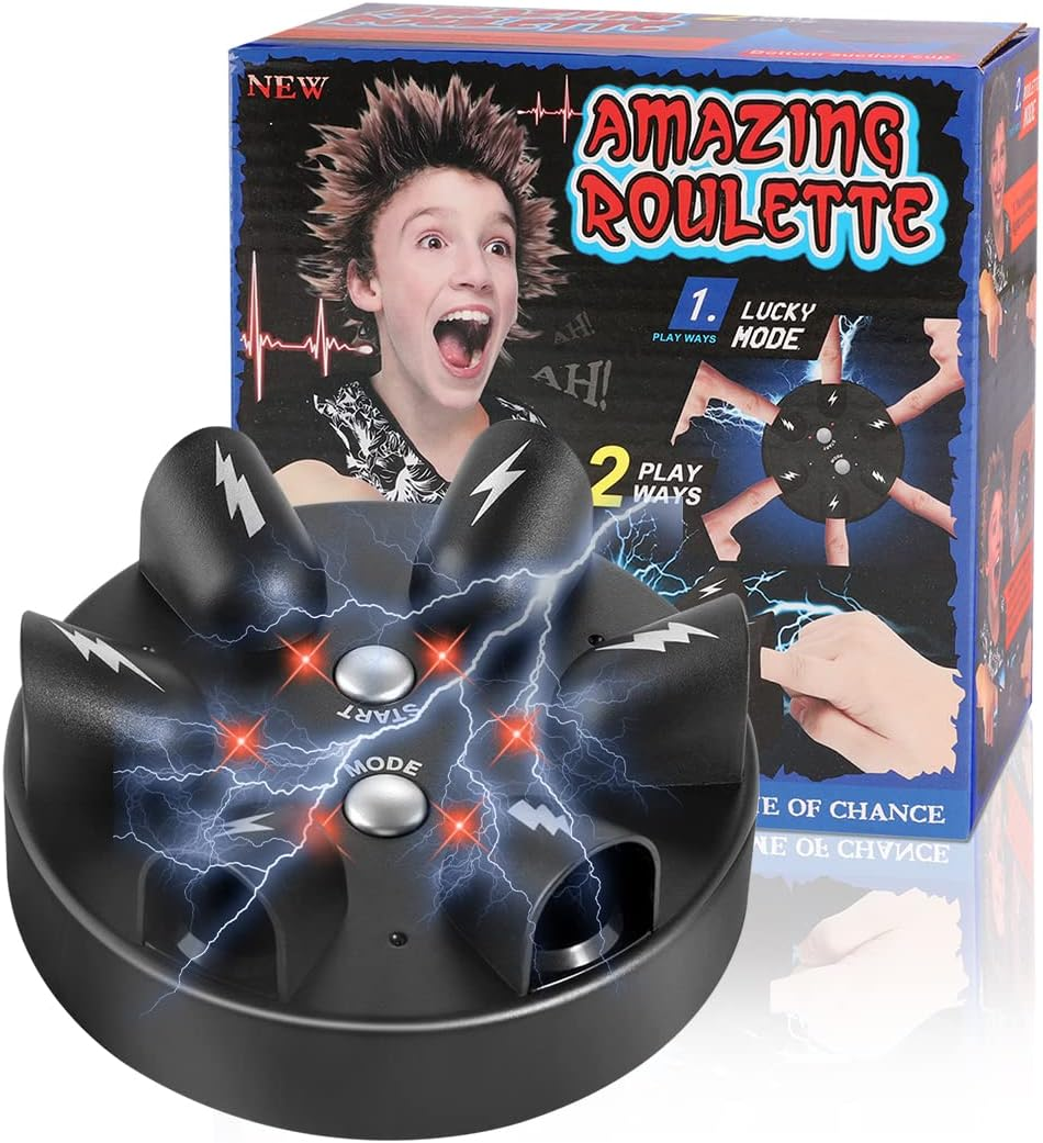 Lie Detector Game Roulette Reloaded Shock Game Party Drinking Game for 6+ Players, Includes Lie Detector + Manual, Black, Small, Unisex, Plastic, Battery Operated, Ages 6+ image number 5