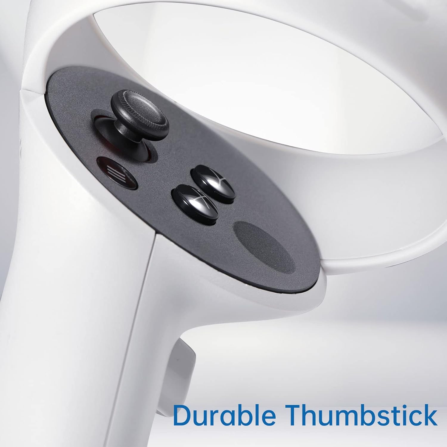 Vrbrother 2Pcs Replacement Rocker Metal Analog Joystick Thumbstick Mushroom Caps Repair for Meta Oculus Quest 2 (Black) - Black,Silver image number 2