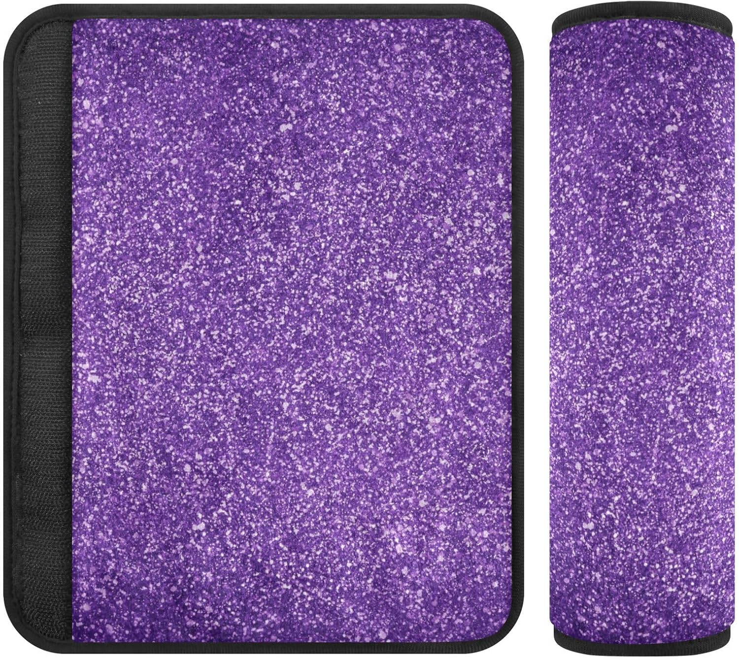 Glitter Rainbow Soft Seatbelt Cover, Padded with Cotton, Shoulder Strap Pads for Bags, Car Seat Strap Covers for Infant Car Seat