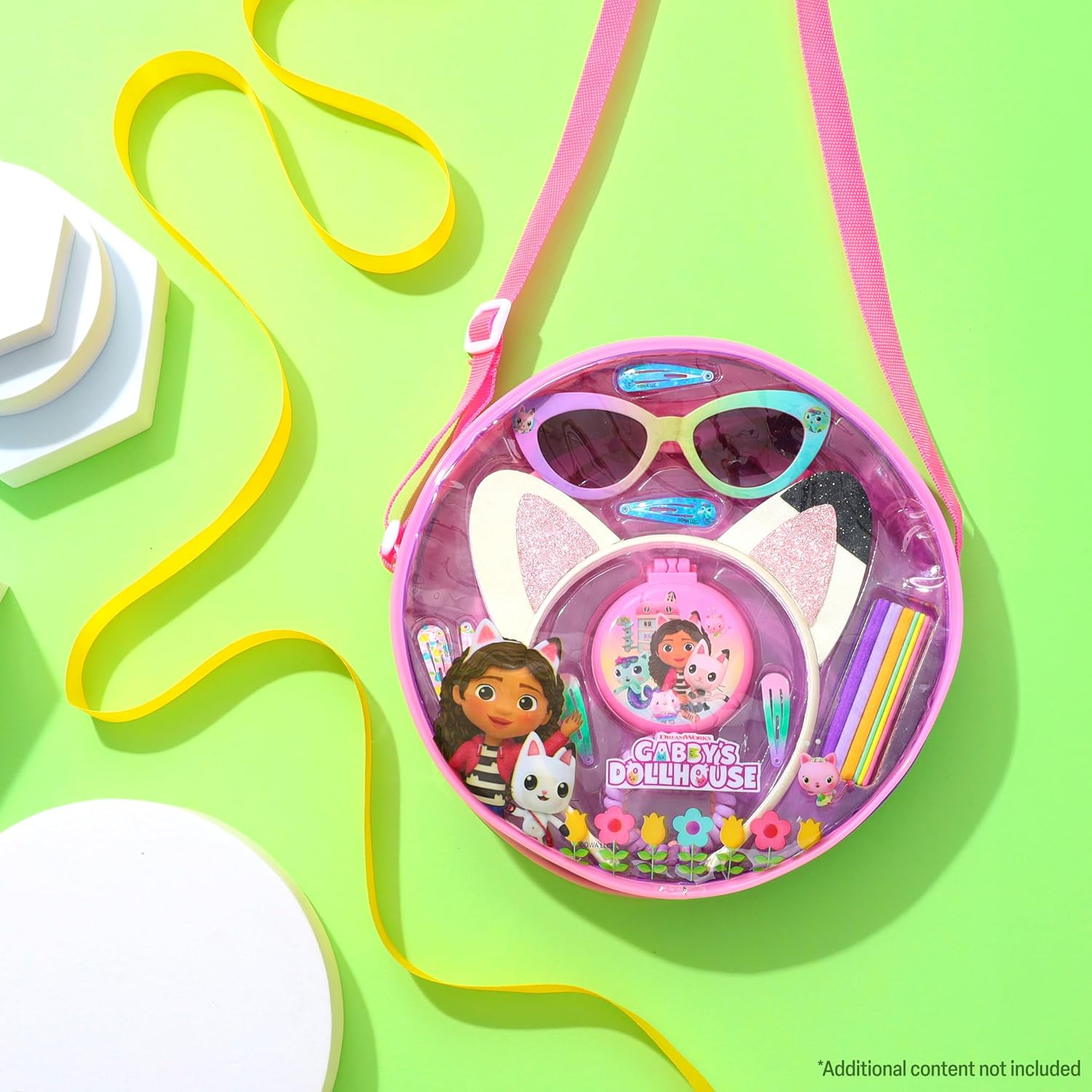 Gabbys Dollhouse Handbag Girls with Cat Ears Headband, UV Sunglasses & Hair Accessories - Girls Gifts