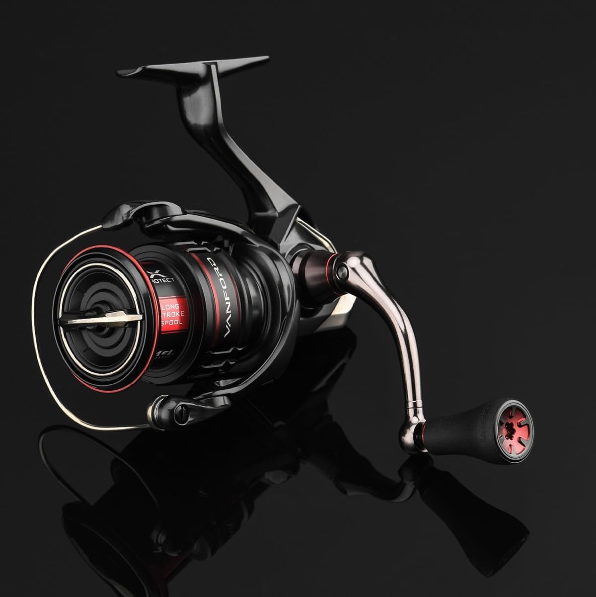 GOMEXUS TPE Fishing Power Knob Compatible for Shimano Daiwa Spinning Reels, 20Mm - Black Red image number 5