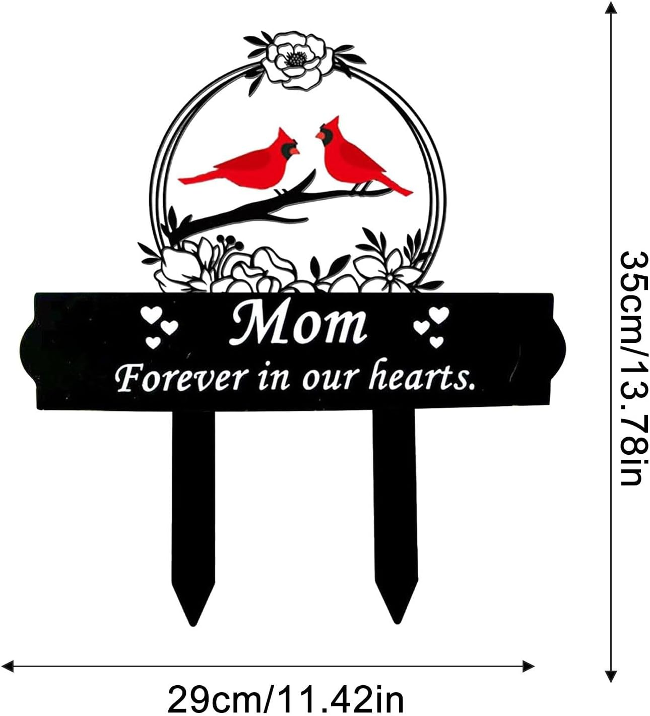 Grave Decorations for Cemetery,Metal Memorial Grave Marker - Elegant Large Grave Decor, Multipurpose Decor for Garden, Lawn, Cemetery, Funeral image number 4