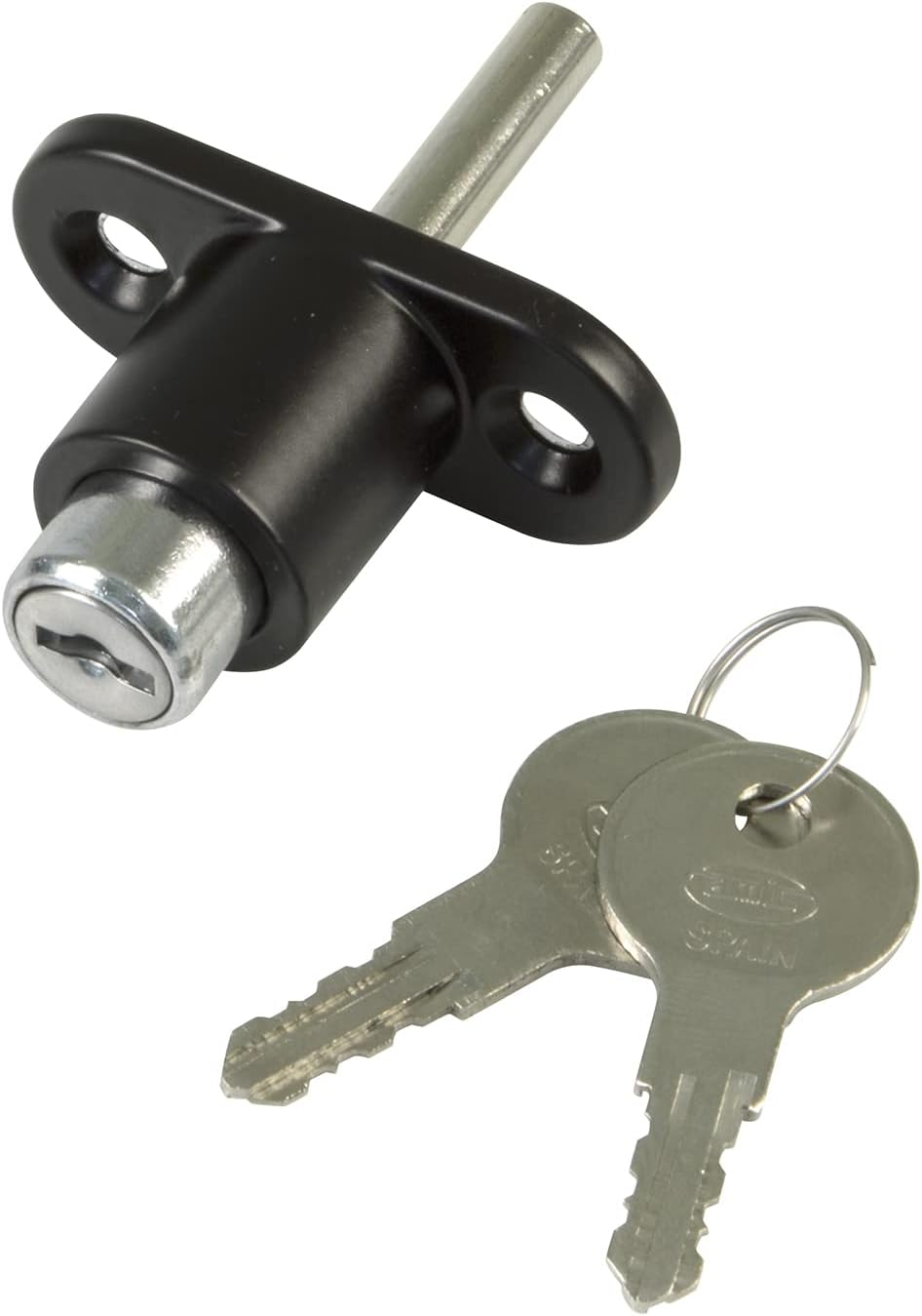 Amig - Security Lock for Windows Model 45 | Mortice Lock with 2 Keys + Screws for Installation | Made of Steel Painted Black | Dimensions: 53 X 23 Mm image number 3