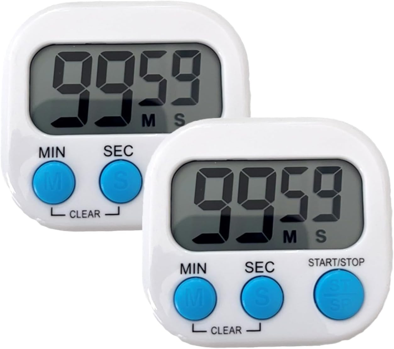 2 Pack Digital Timers,Kitchen Timer Magnetic,Visual Timer for Tasks,Suitable for Home Cooking,Office Work and Study image number 4