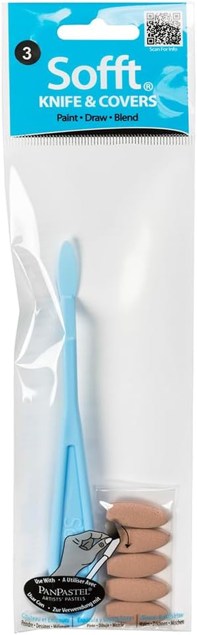 Panpastel Sofft Knife and Covers No.3 Oval image number 2