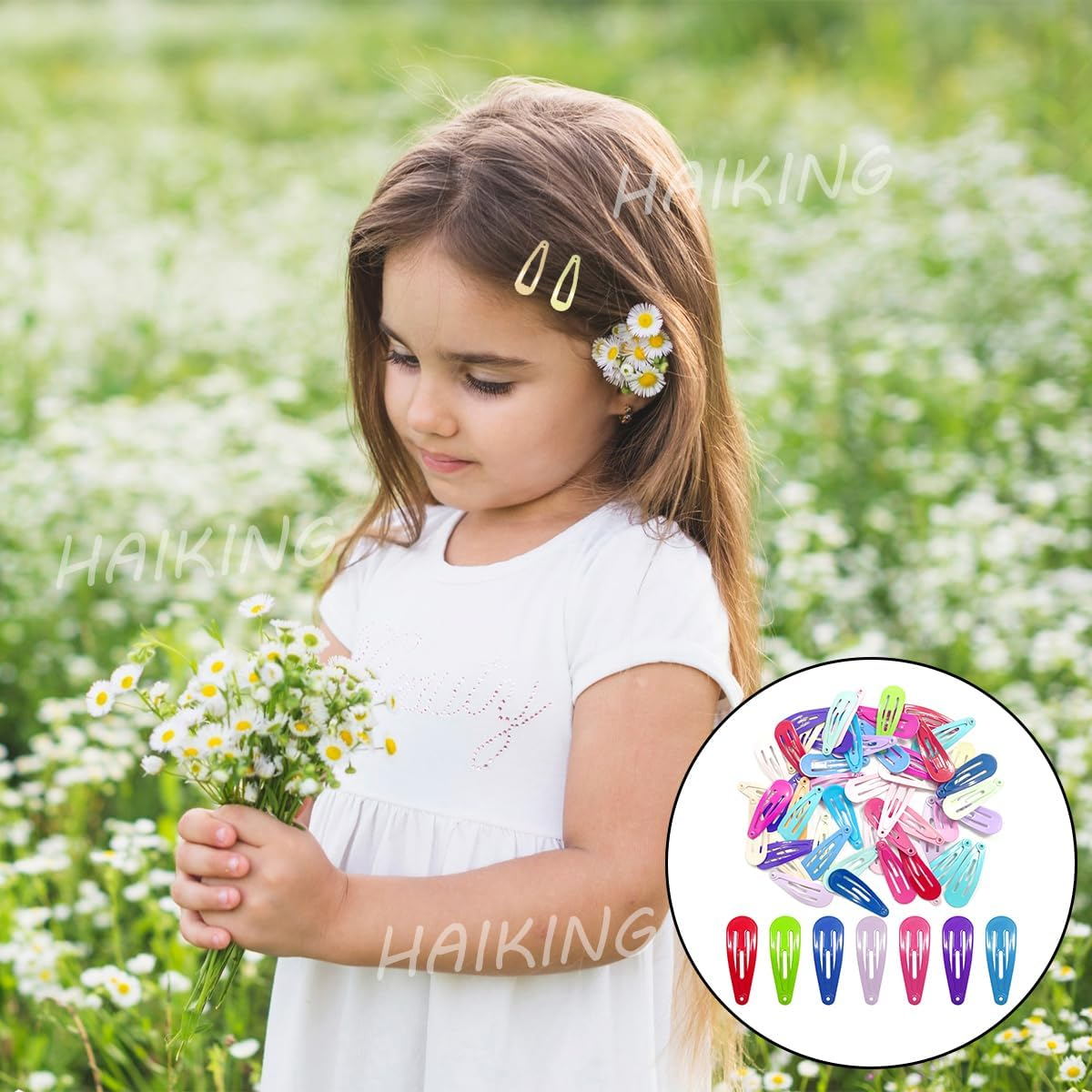 Girls Hair Clips, 50 Pcs Non-Slip Metal Barrettes for Girls, Teens, Women (Multiple Colour) image number 4