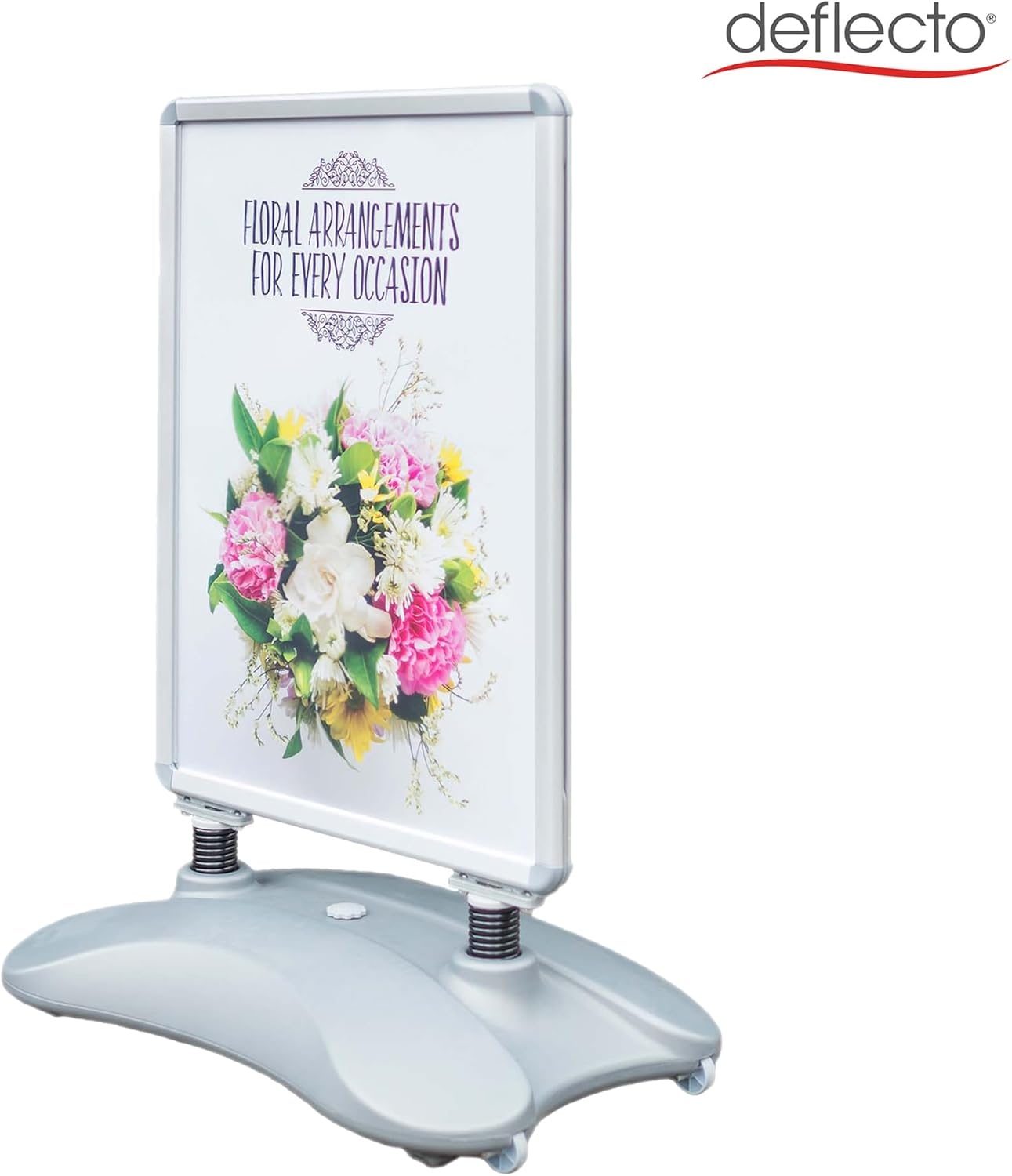 Deflecto PPA100S A1 Water Based Pavement Display Board with Snap Frame - Silver image number 1