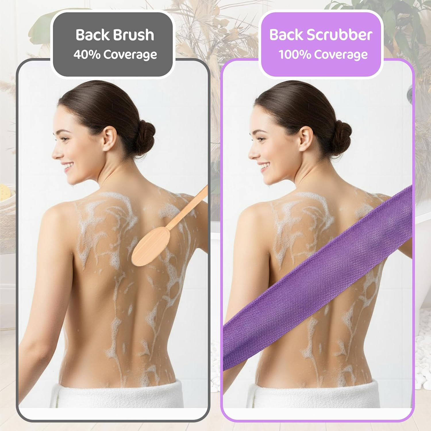 MBAIYO 3 Pieces African Net Sponge with Handles, Authentic African Exfoliating Net Sponge Back Scrubber for Shower, Body Wash Nets Sponges for Bath