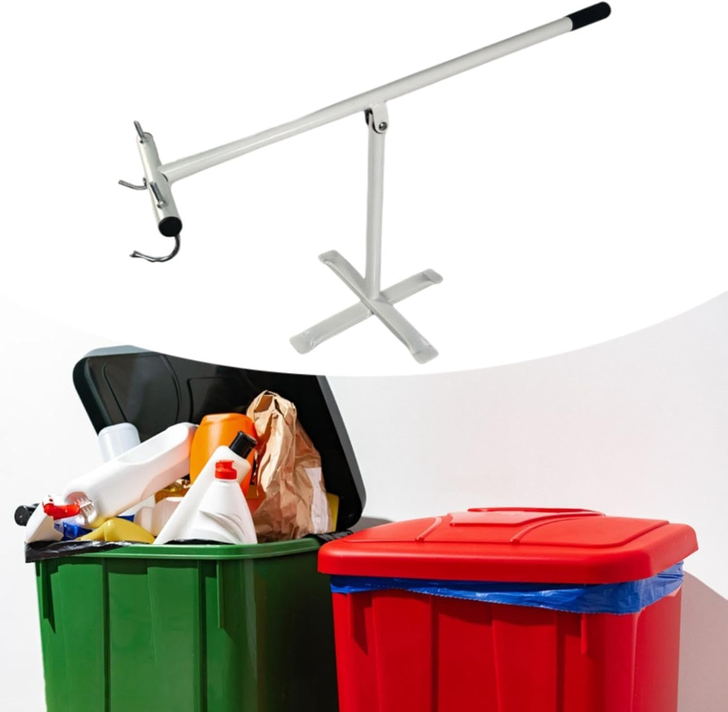 Weilaikeqi Manual Trash Compactor Tool,Waste Recycling Press Tool,Touchless Trash Bin Compactor