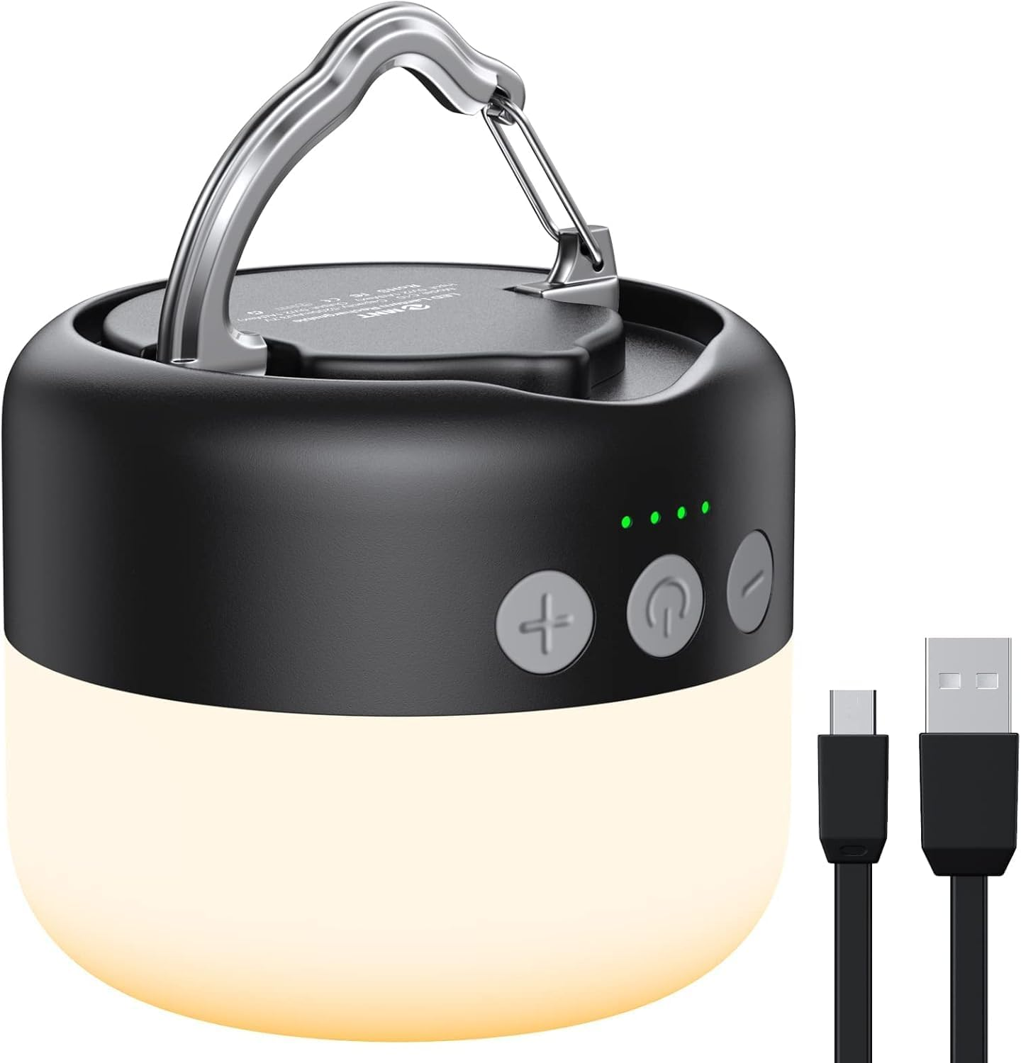 LED Camping Lantern Rechargeable 1000LM, up to 300H Running Time Camping Tent Light, 6700Mah Emergency Hanging Light for Hurricane, Power Outages, Home, Hiking, Water-Resistant, Black image number 6