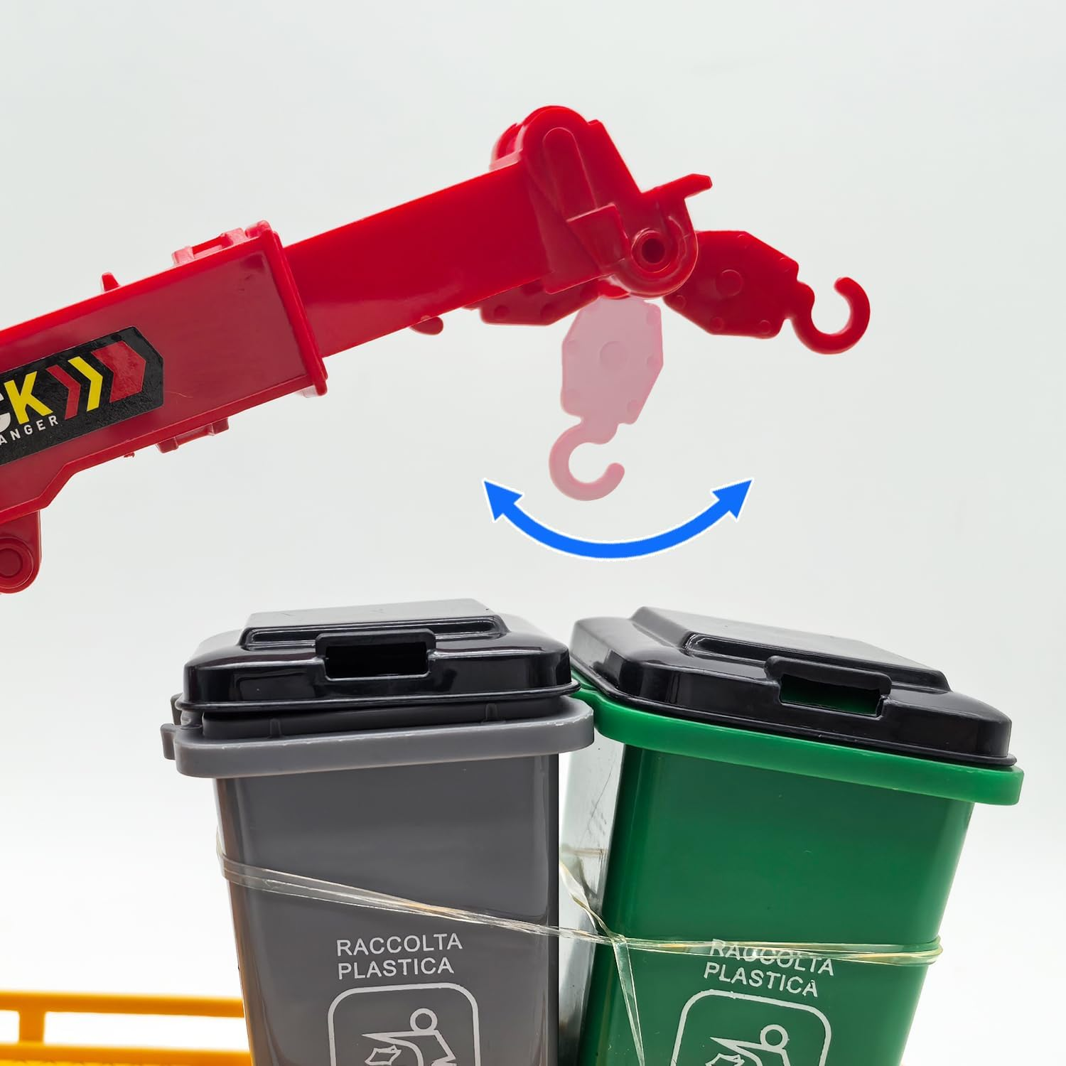 2.4Ghz Remote Control Garbage Truck Toy &ndash; RC Trash Truck with 2 Loader Trash Cans, 4 Channel Recycling Truck, Lights & Sounds, 2 Batteries, 28PCS Traffic Signs &ndash; Kids Toy for Boys Girls 6 7 8 image number 3