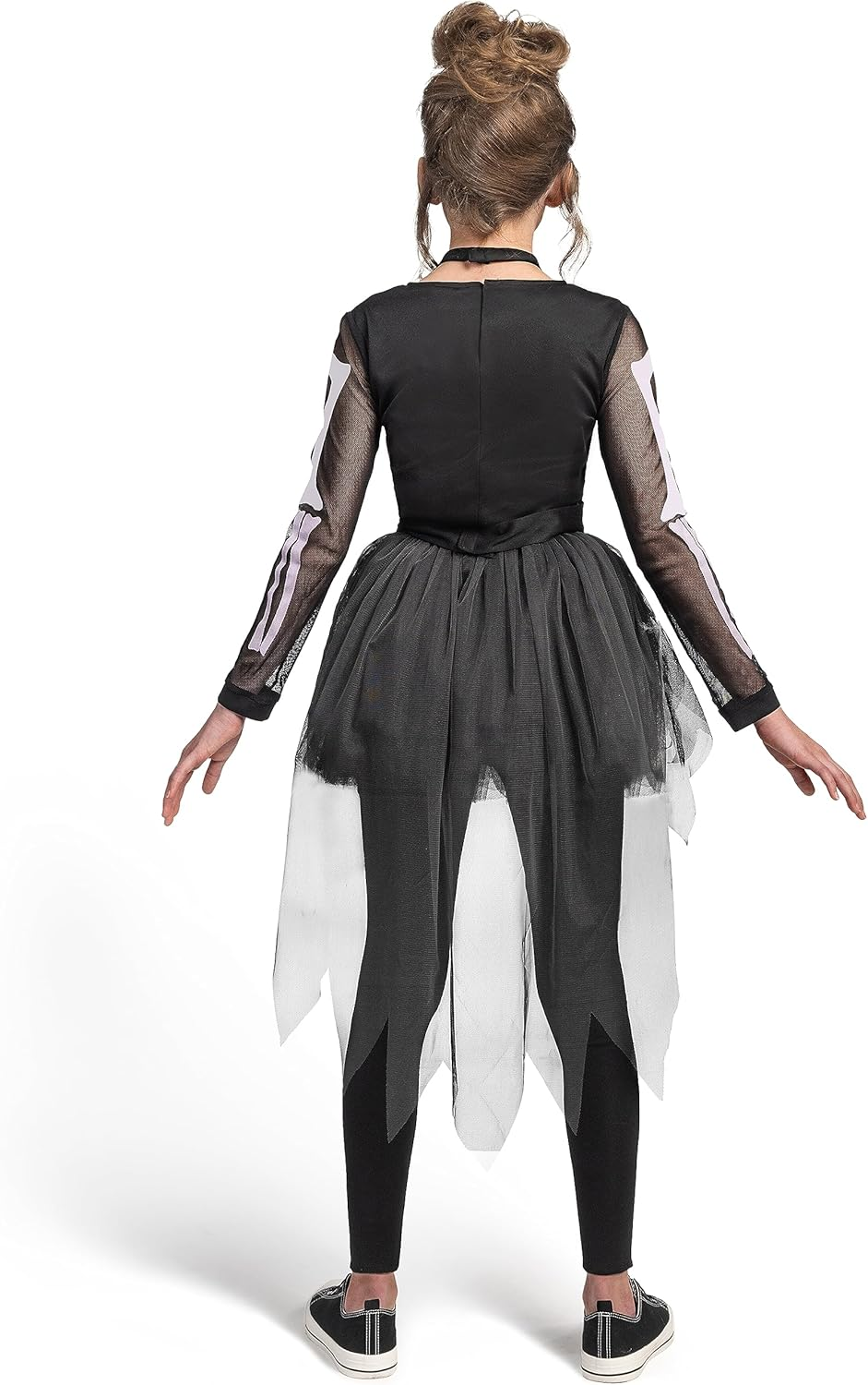 Spooktacular Creations Halloween Girls Skeleton Costume, Ghostly Skeleton Tutu Dress for Girls Halloween Dress Up image number 6