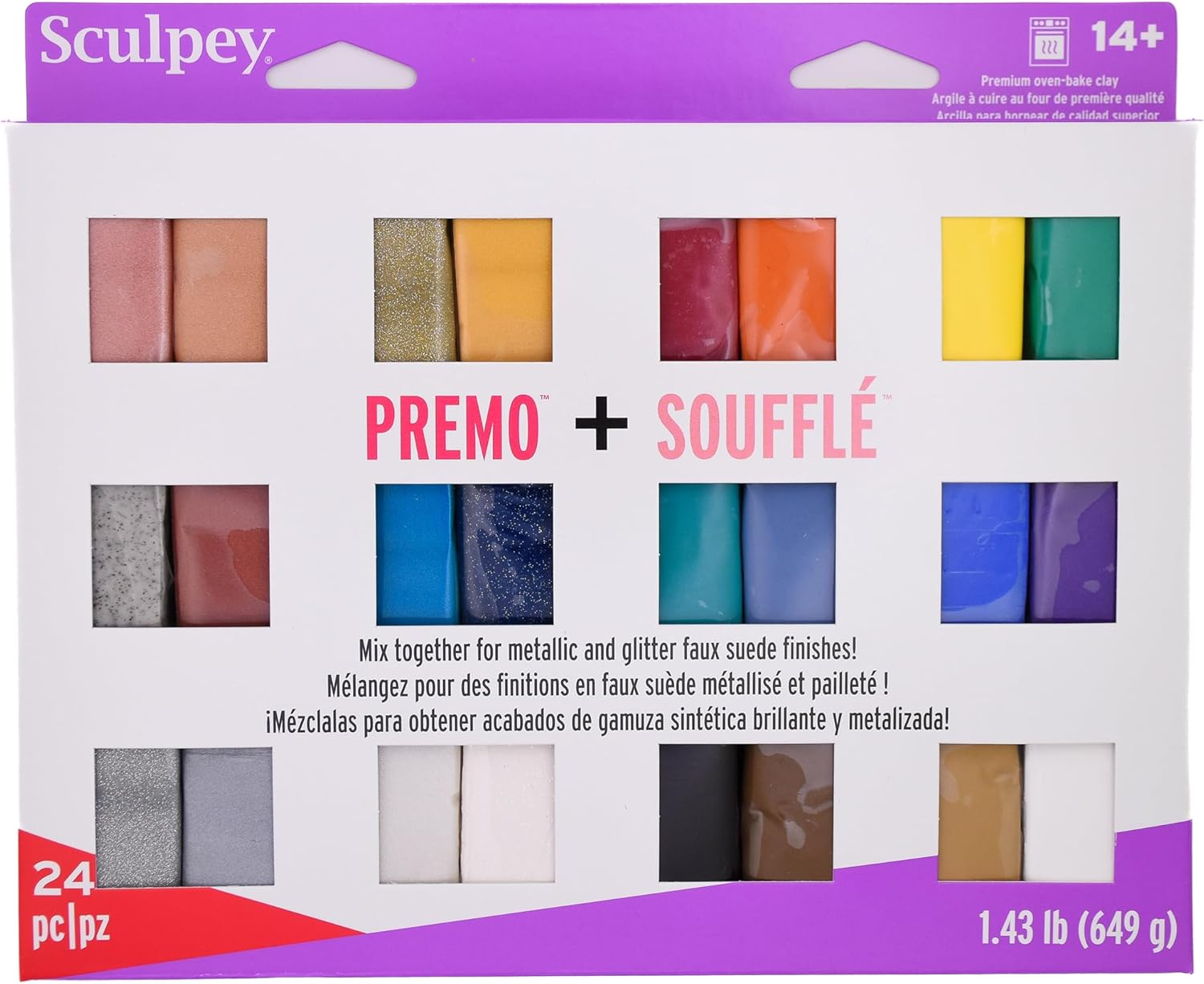 Polyform SCULPEY Premo + Souffle Multipack 24Pcs