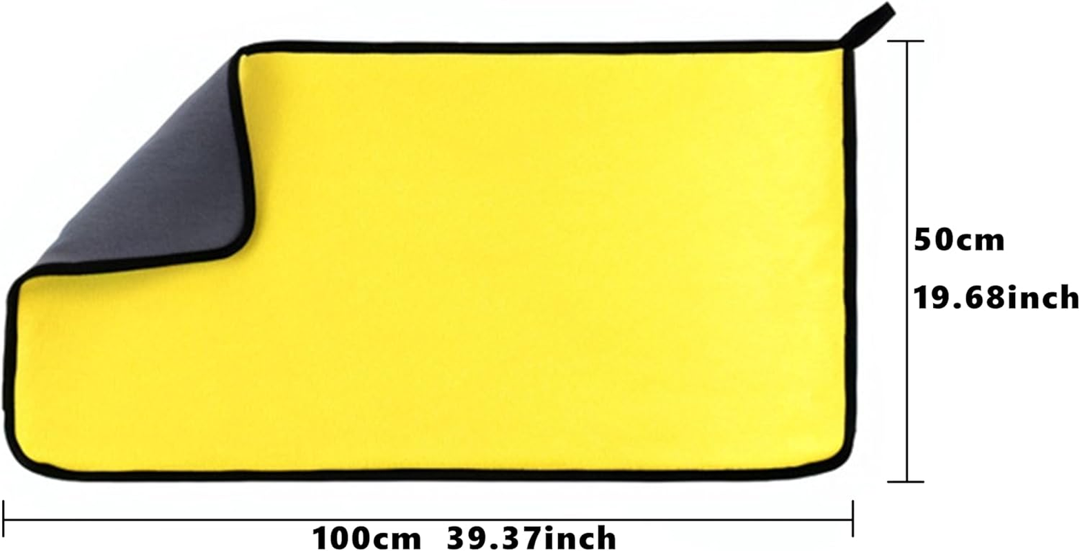 Complete Car Wash Kit &ndash; Premium Coral Fleece Towel, Ergonomic Wheel Brushes, Chenille Wash Mitt, Super Absorbent Car Sponge, Anti-Slip Handles, Scratch-Free Auto Detailing Tools image number 4