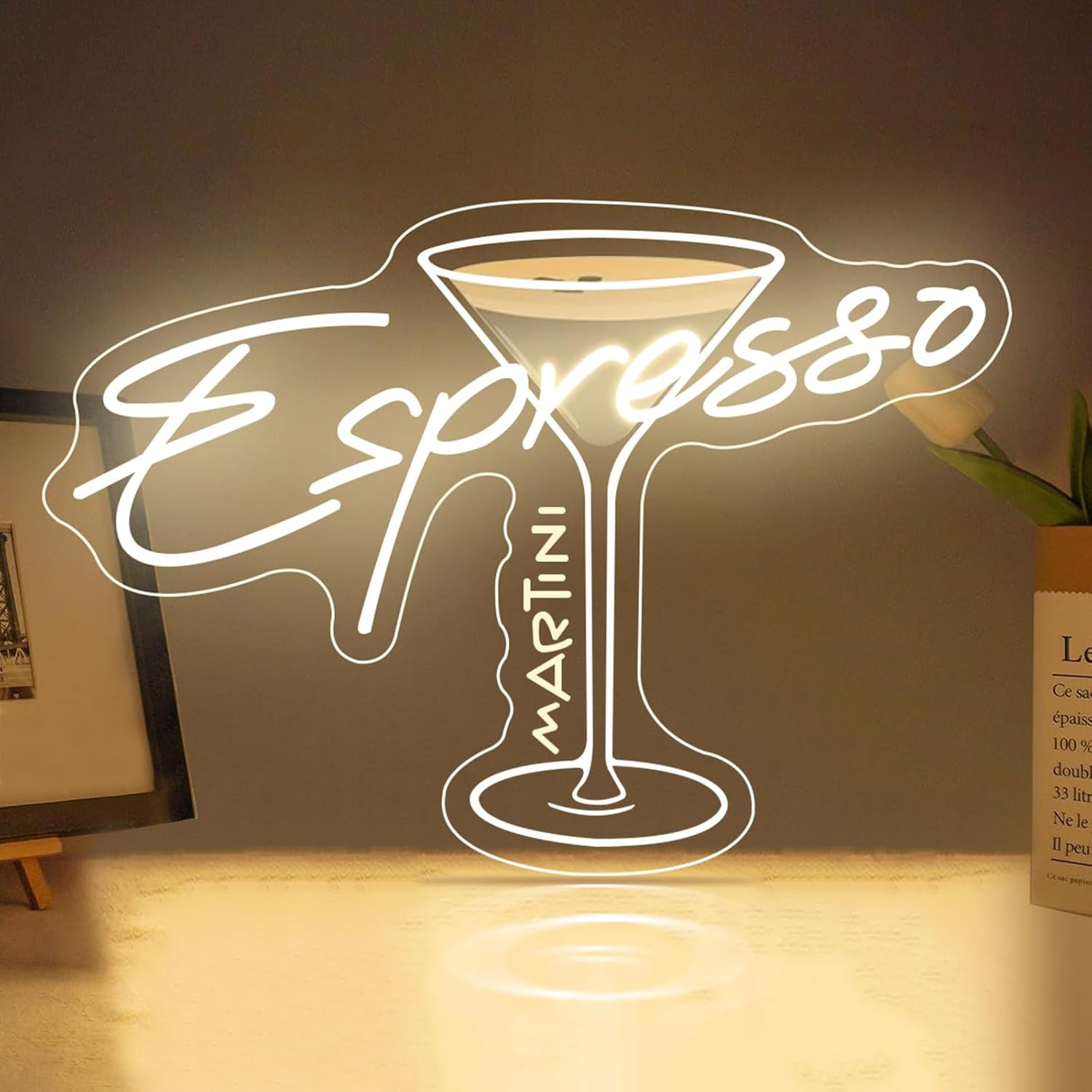 Aperol Spritz Neon Signs for Wall Decor Orange Cocktail LED Light up Sign for Home Bar, Kitchen, Man Cave, Bedroom, Pub, Party, Lounge Decor