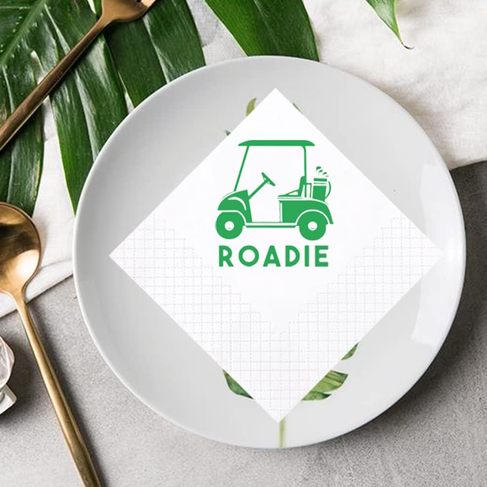 Golf Cocktail Napkins, 100 Pack Par-Fect Together Themed Paper Beverage Napkins for Wedding Rehearsal Dinner, Bridal Shower, Engagement - 2-Ply, 5X5 Inches image number 3