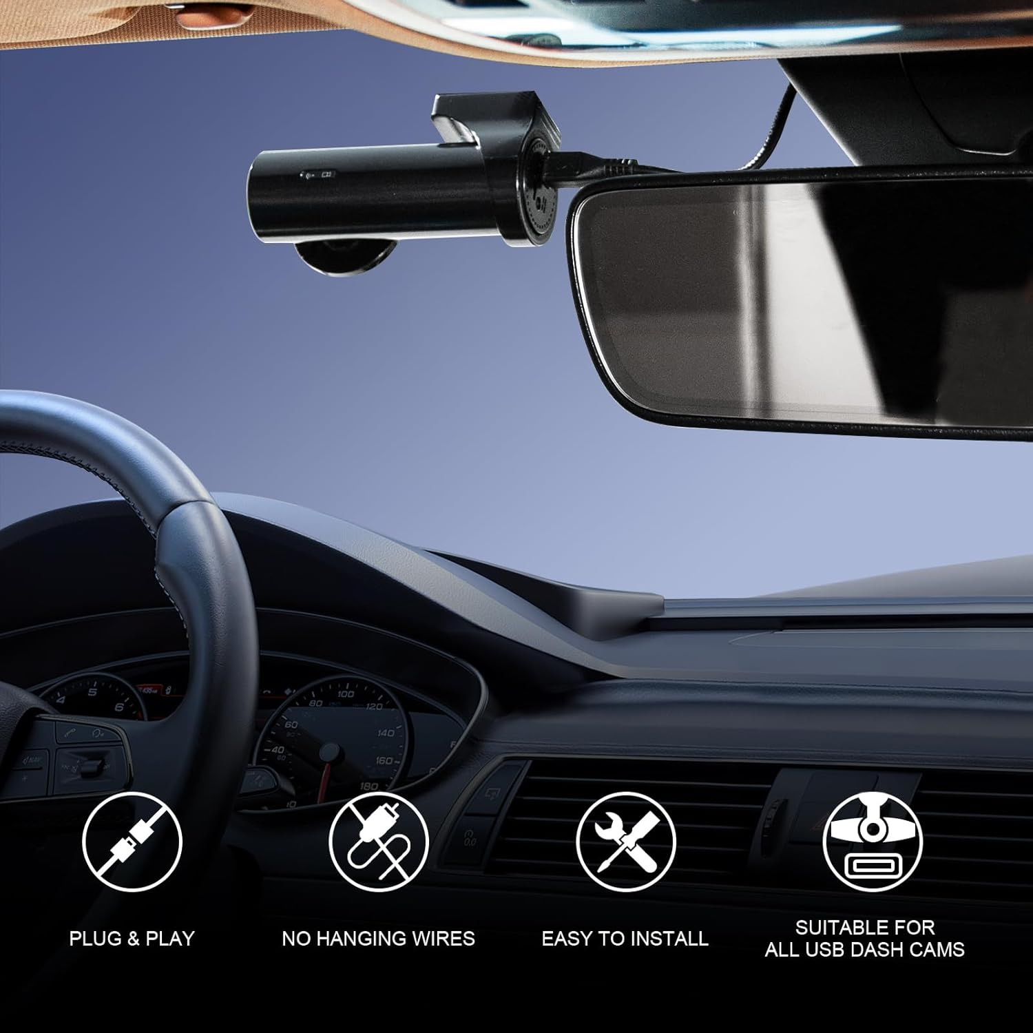 Dashcam Power Adapter 10 Pin (Model A) Custom for Mazda 6 CX3 CX5 CX5 CX9 CX30 CX50 MX30 and More,Gps Radar Mirror Camera,Connects to Auto Dimming Plug (Hidden in Sensor Shroud) image number 6