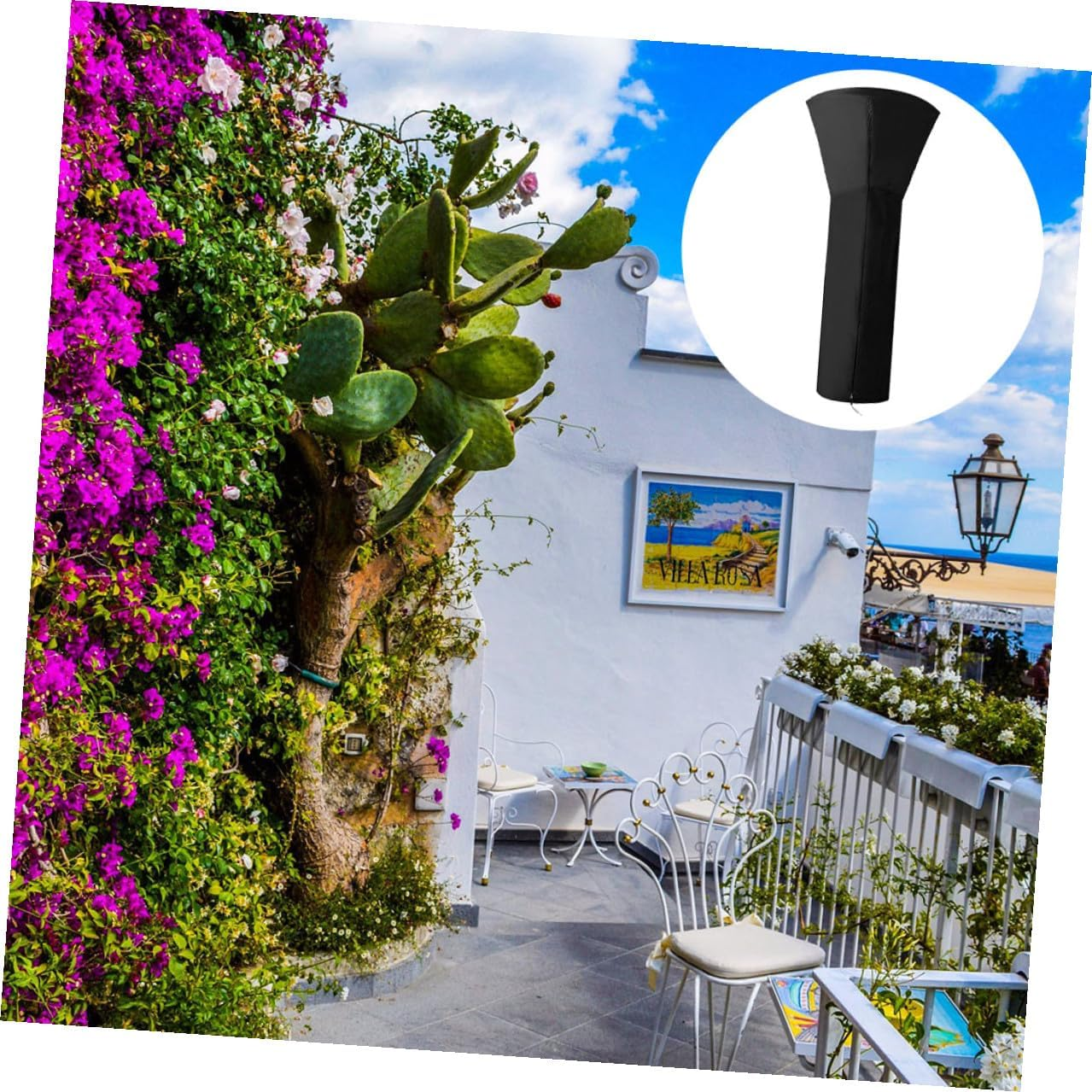 Patio Heater Cover Oxford Stand-Up Heater Protector with UV Coating Weather Resistant Dustproof Shield for Outdoor Garden image number 1