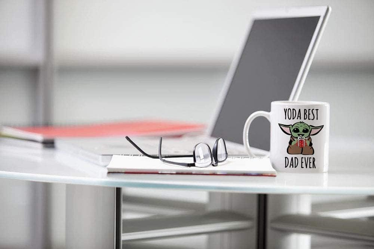 Dad Mug for New Fathers, Men Birthday Present or Yoda Fan, Coffee Mug Fathers Day Valentines Day Birthday Gifts for Father Dad, Funny Gifts for Men Grandpa Uncle