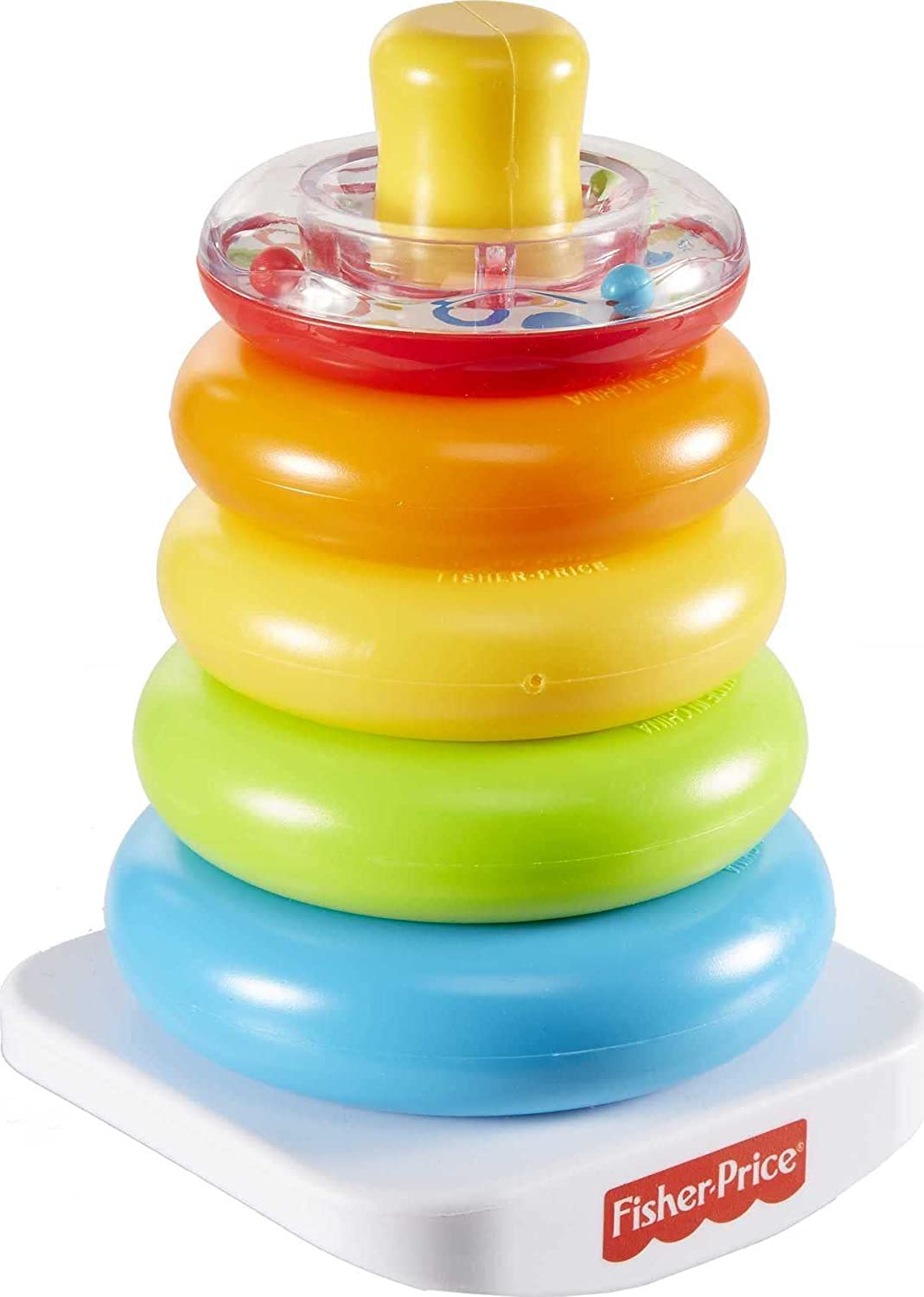 Fisher-Price Baby Stacking Toy Rock-A-Stack, Roly-Poly Base with 5 Colorful Rings for Ages 6+ Months image number 5