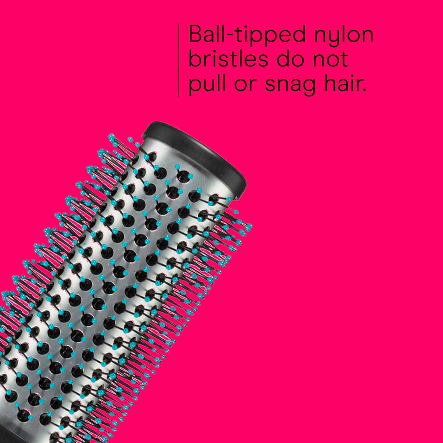 Conair Salon Results round Hair Brush - Hair Brush Blow Dryer - Large round Brush for Blow Out - Nylon Bristles - Curly Hair Brush - Hair Brushes for Women - Hair Brushes for Women image number 1