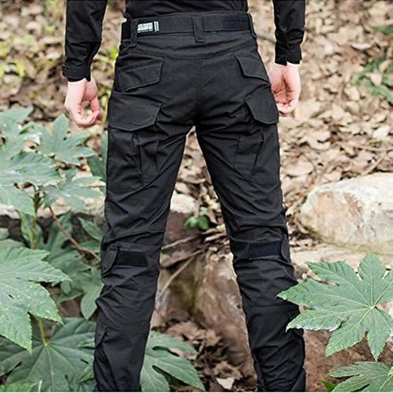 H World Shopping Military Army Tactical Airsoft Paintball Shooting Pants Combat Men Pants with Knee Pads BK