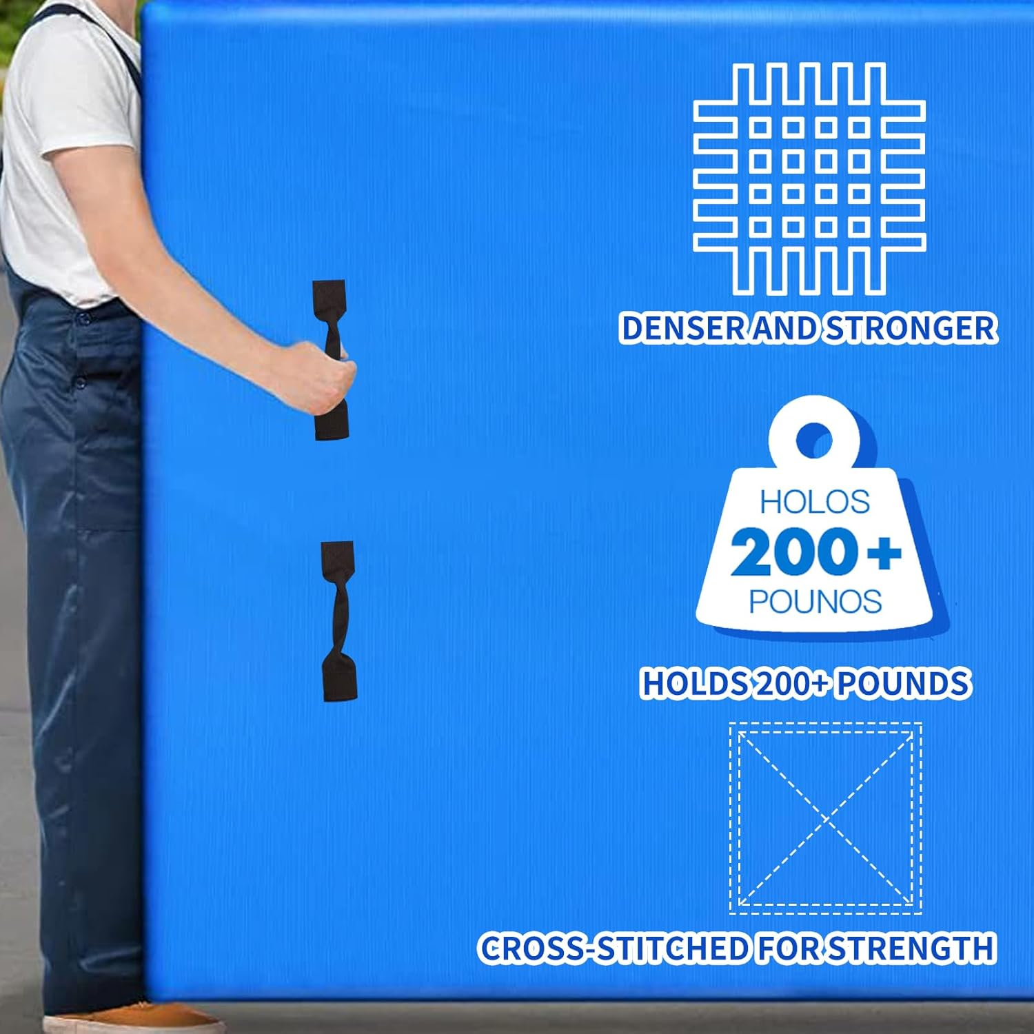 TNGAMFGT Queen Size Reusable Mattress Bags for Moving with Handles, Zip Closure, Mattress Storage Bag, Extra Thick Mattress Bags for Storage(Queen Size,208 * 160 * 38Cm) image number 1