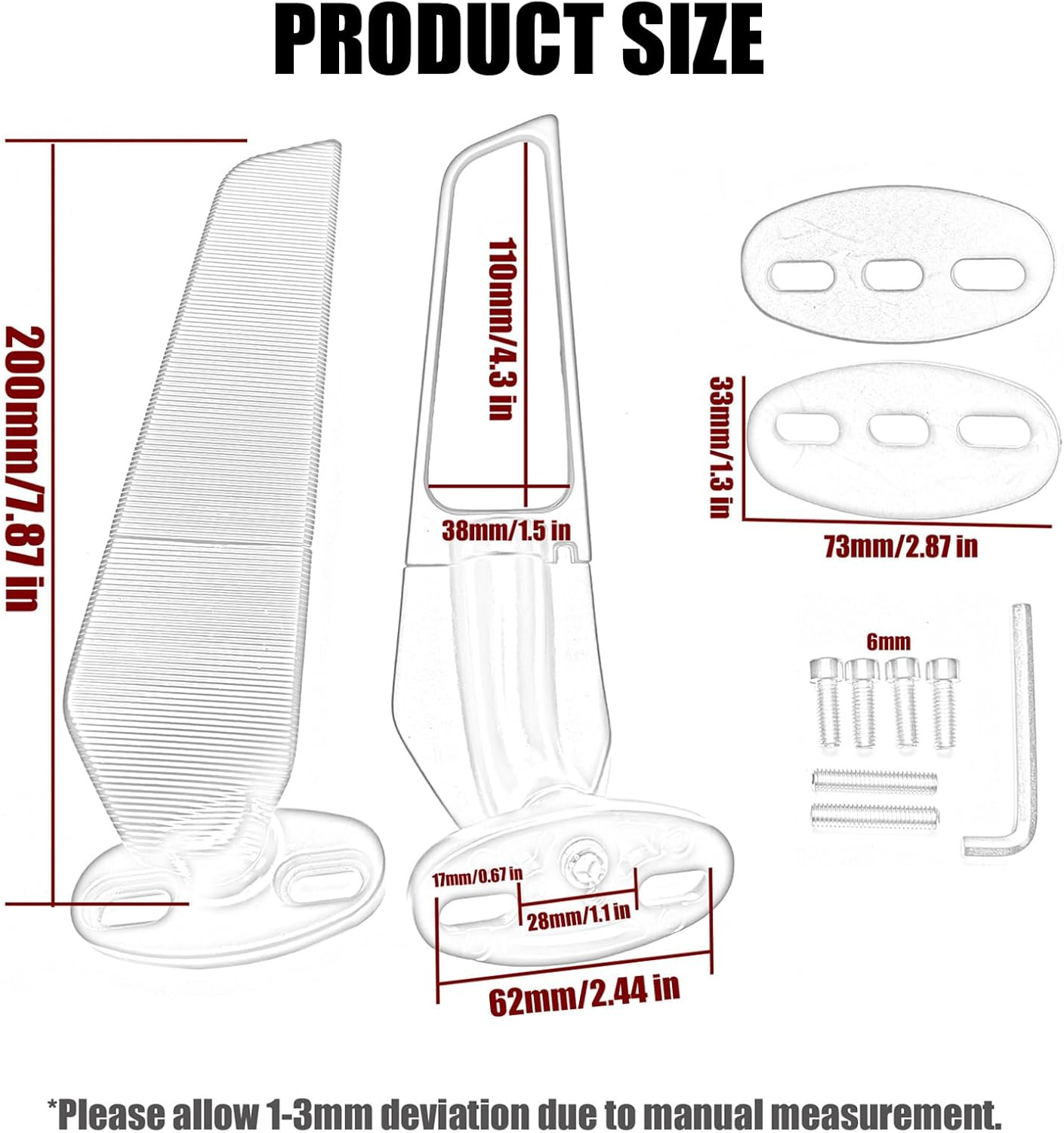 Motorcycle Mirrors Stealth Wind Wing Side Rearview Mirrors Compatible with Kawasaki Ninja 650 2025 Ninja 500 Ninja 400 300 2026 ZX6R ZX10R ZX4RR ZX4R GSXR 1000 600 750 image number 3