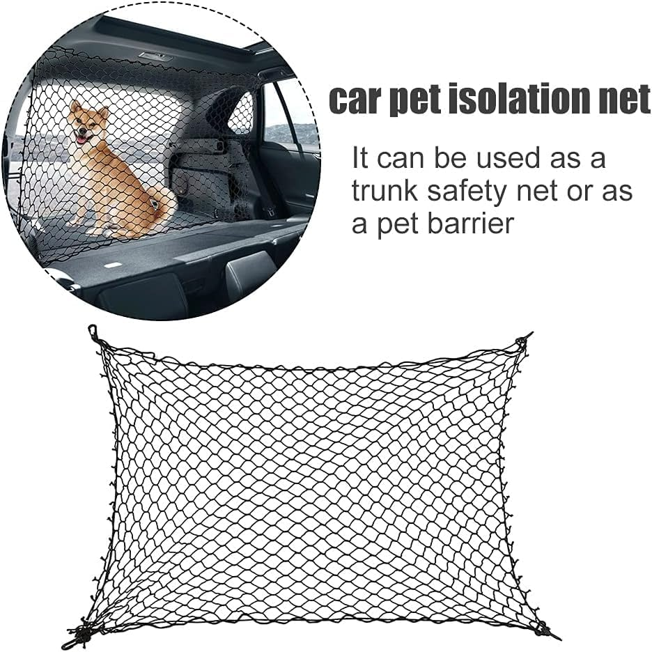 Pet Car Divider Back Seat Barrier Net, 1Pc Pet Dog Net Vehicle Barriers,Vehicle Gate Cargo Area Travel Trunk Mesh Net Screen Barricade,Dog Car Net Barrier Pet Barriers,Dog Car Net Barrier for SUV image number 1