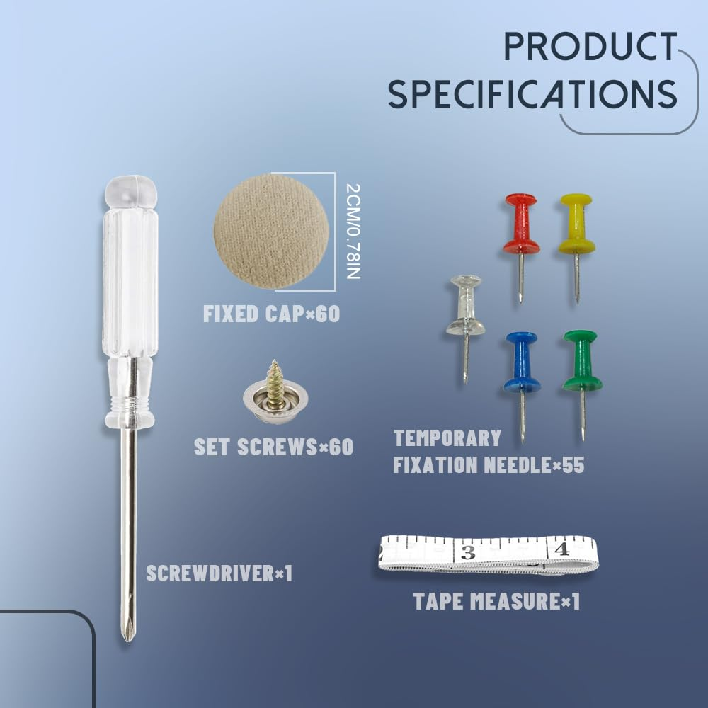 Car Roof Headliner Repair Kit, Headliner Pins, Auto Interior Ceiling Fabric Fixing Buckles with Installation Tool, Car Interior Accessories Automotive Roof Clips Universal for Most Cars image number 2