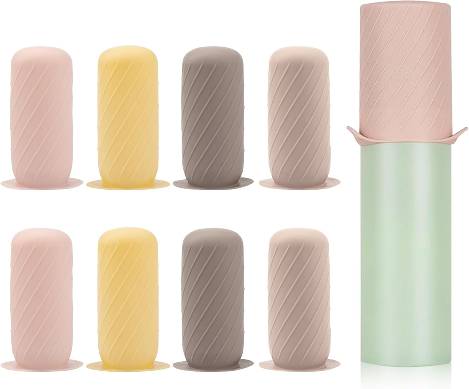 Silicone Bottle Covers, 8 Pack - Cruise Ship Essentials by H HOME-MART, Travel Accessories for Women & Men, Leak-Proof, Fits Most Travel Size Toiletry Bottles image number 2