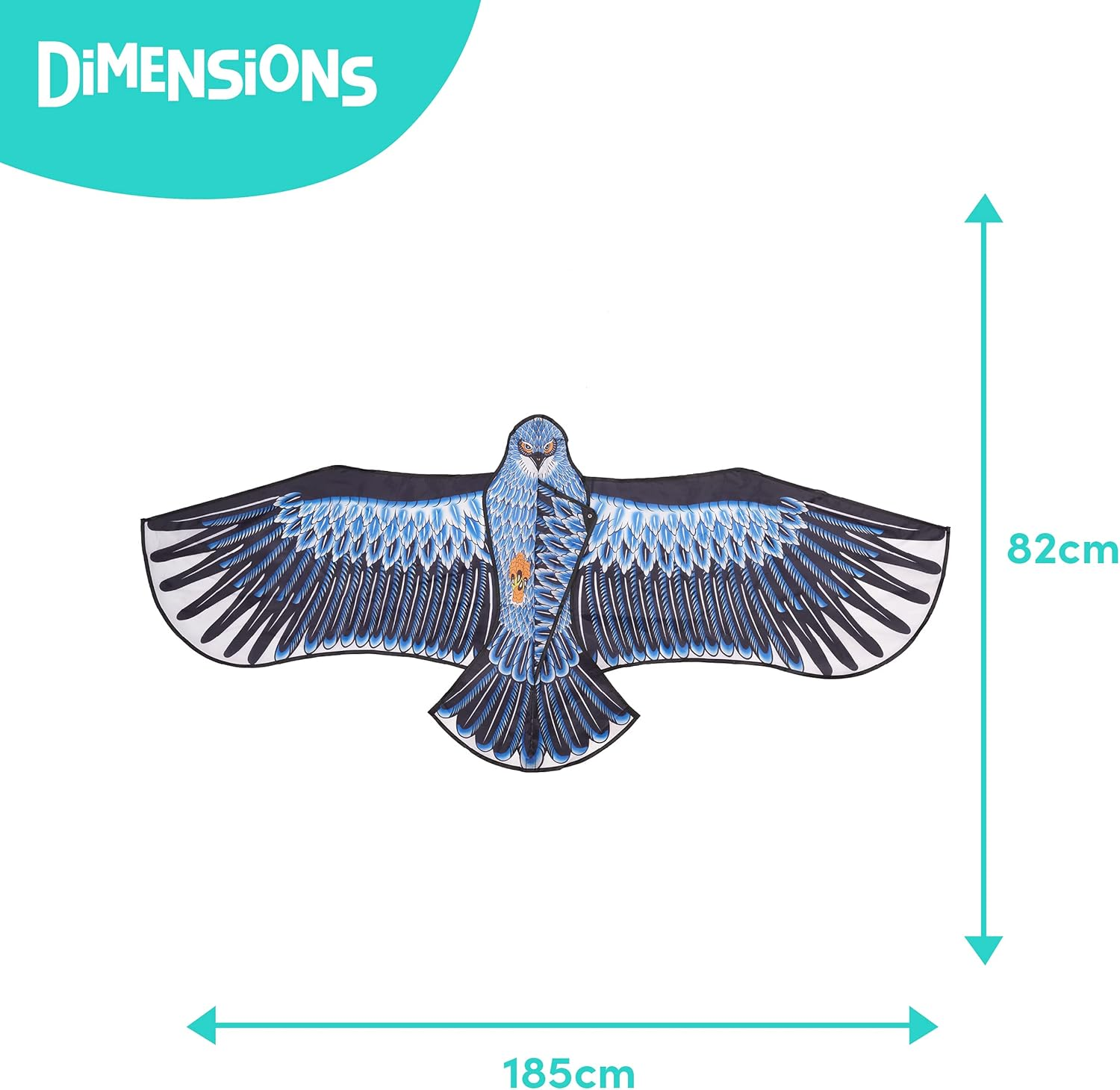 The Twiddlers - Large Eagle Bird Kite for Kids & Adults for Outdoor Beach Park Flying Toy Game - 82X185Cm image number 4