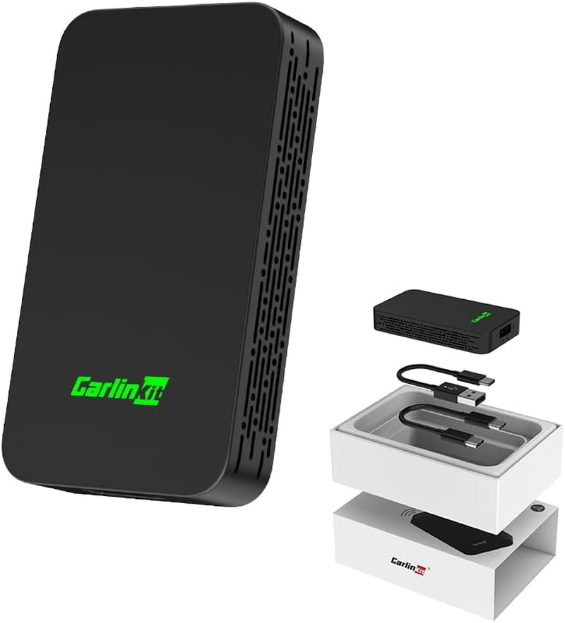 Carlinkit 5.0 2Air Wireless Carplay/Android Auto Adapter, 5.8Ghz Wifi, Auto Connect, OTA Upgrade, Plug & Play, Wired Carplay to Wire-Less, 2 in 1 Wireless Car CP/AA Adapter for I-Phone&Android Phone image number 3