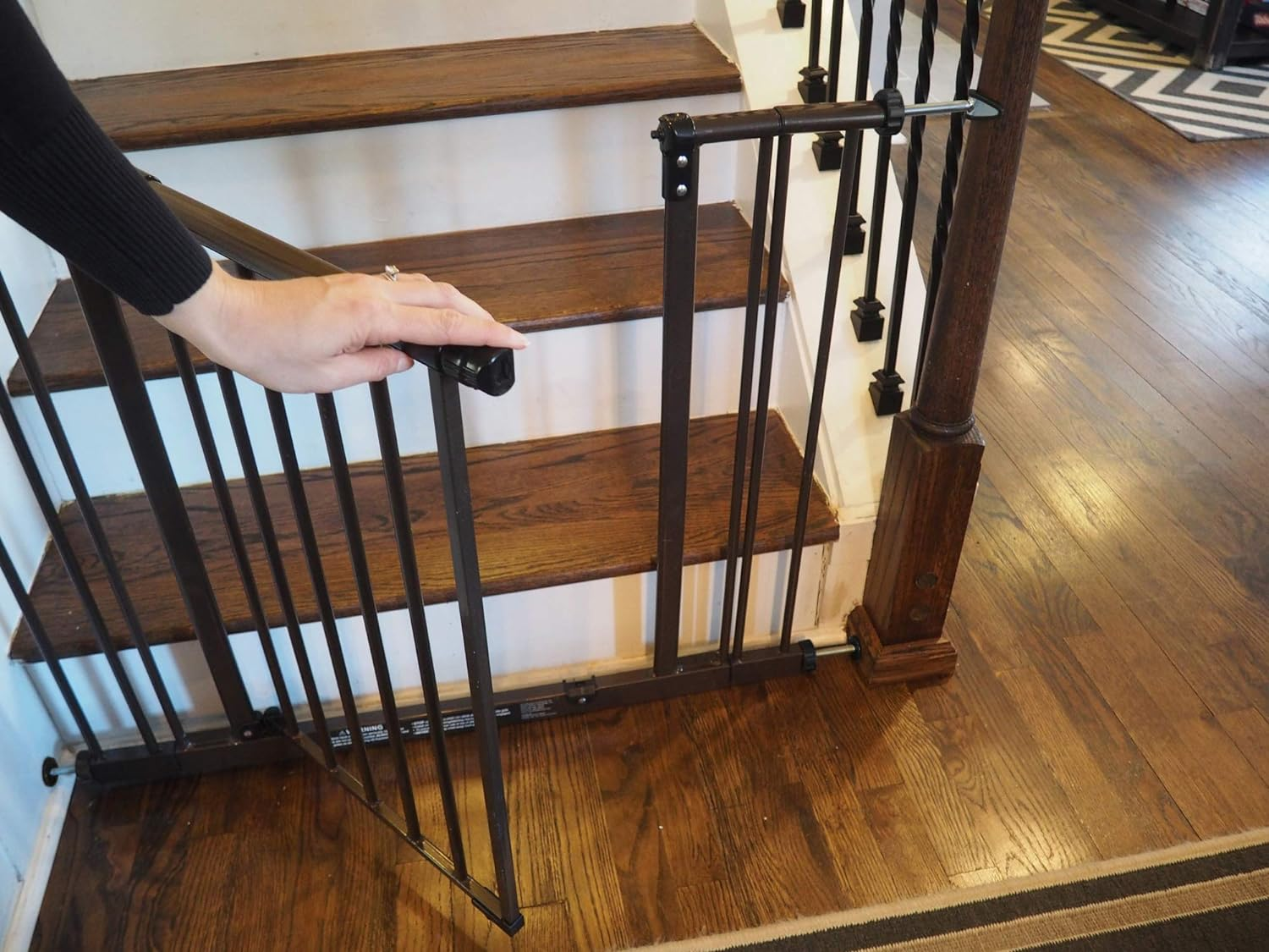 Extra Long Stair Banister Adapter Y-Spindle Rods 2 Pack for Pressure Mounted Baby and Pet Safety Gates (8Mm, Black) image number 6